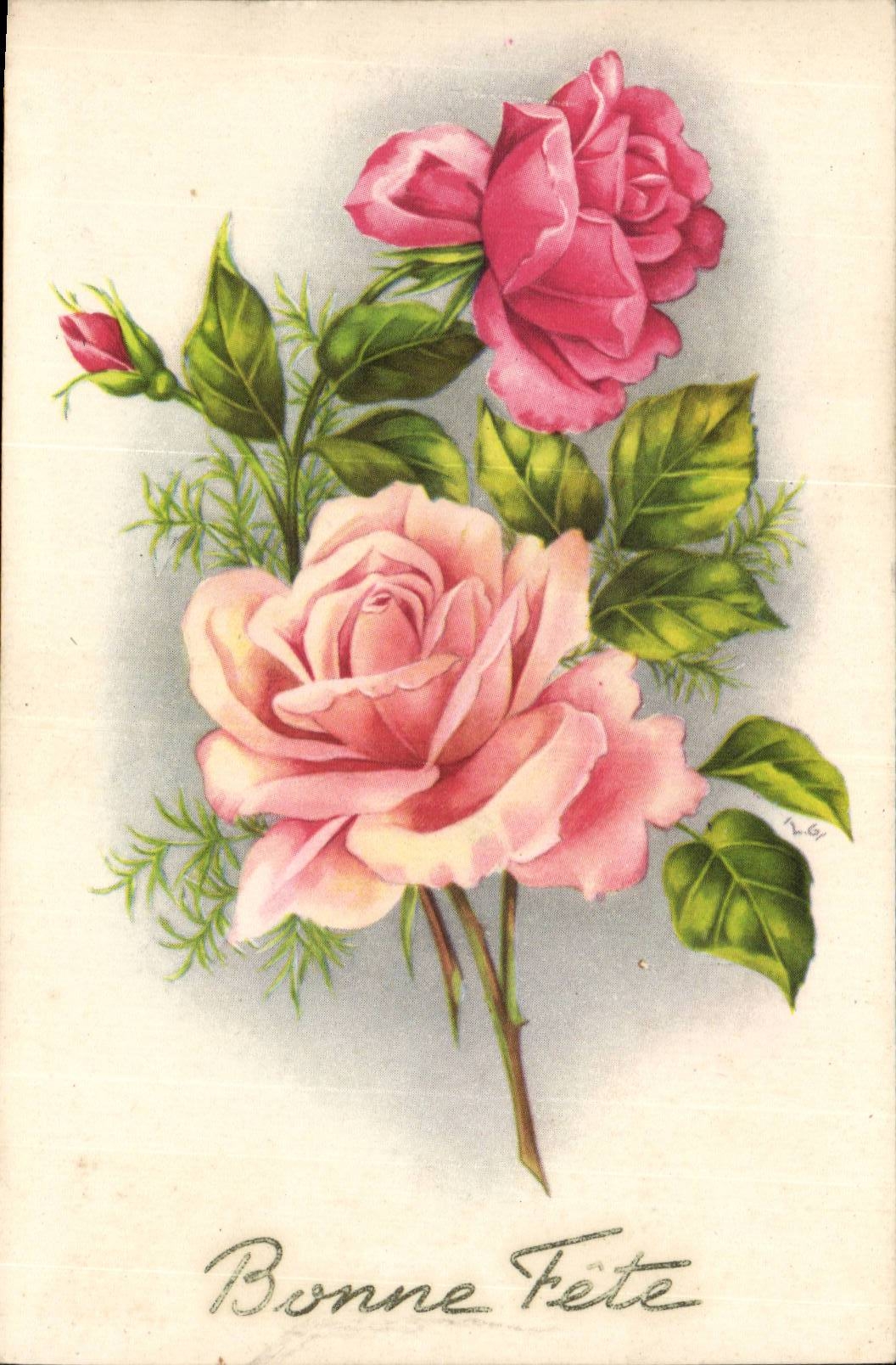 Fantasy - Good Festival - Flowers - CPA