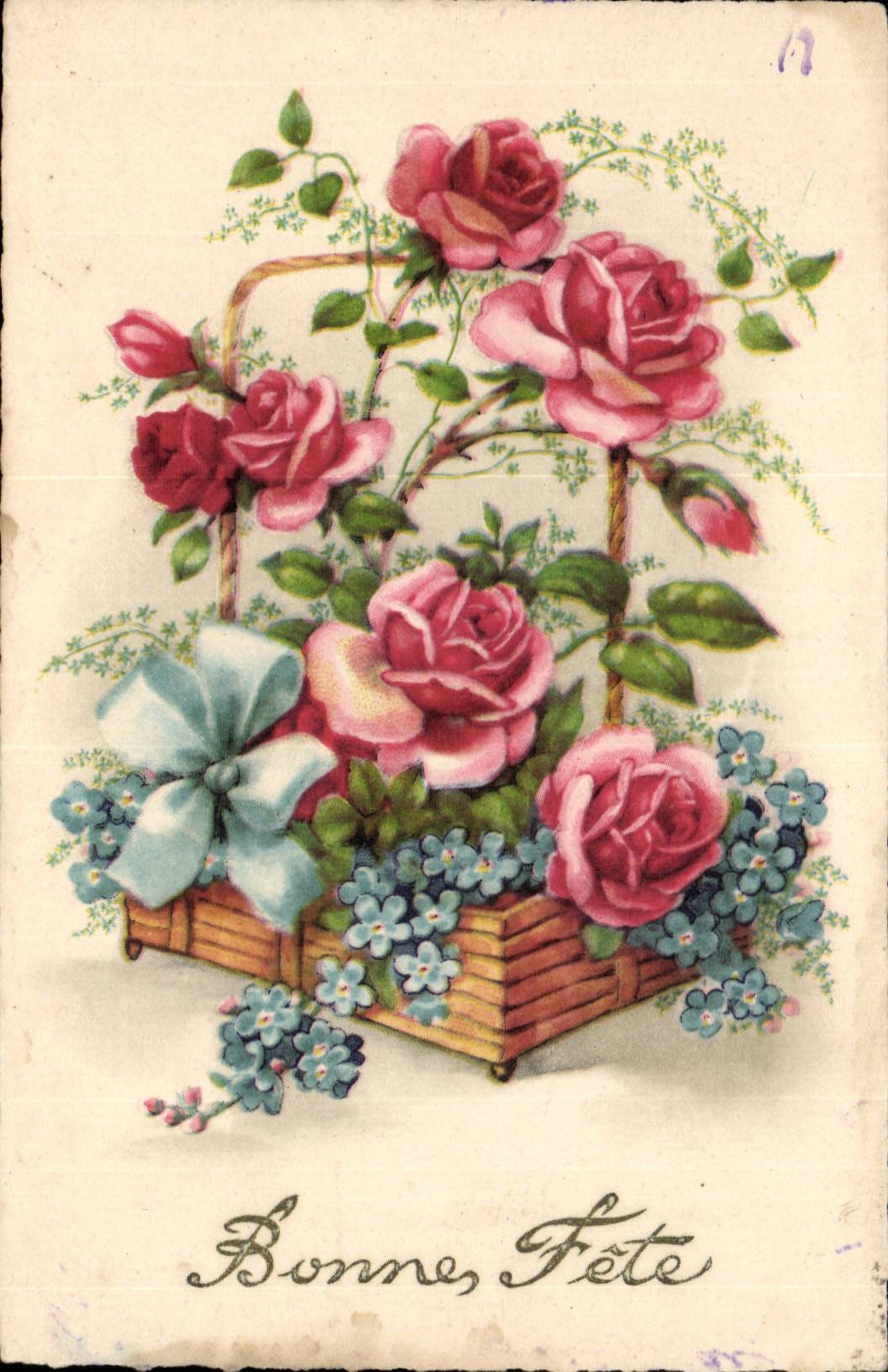 Fantasy - Good Festival - Flowers - CPA