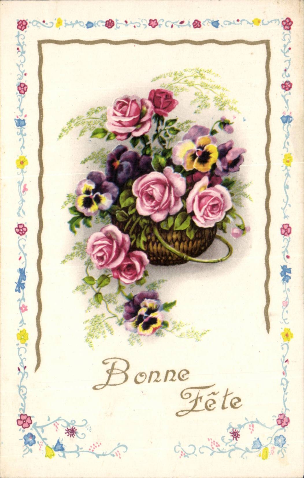 Fantasy - Good Festival - Flowers - CPA