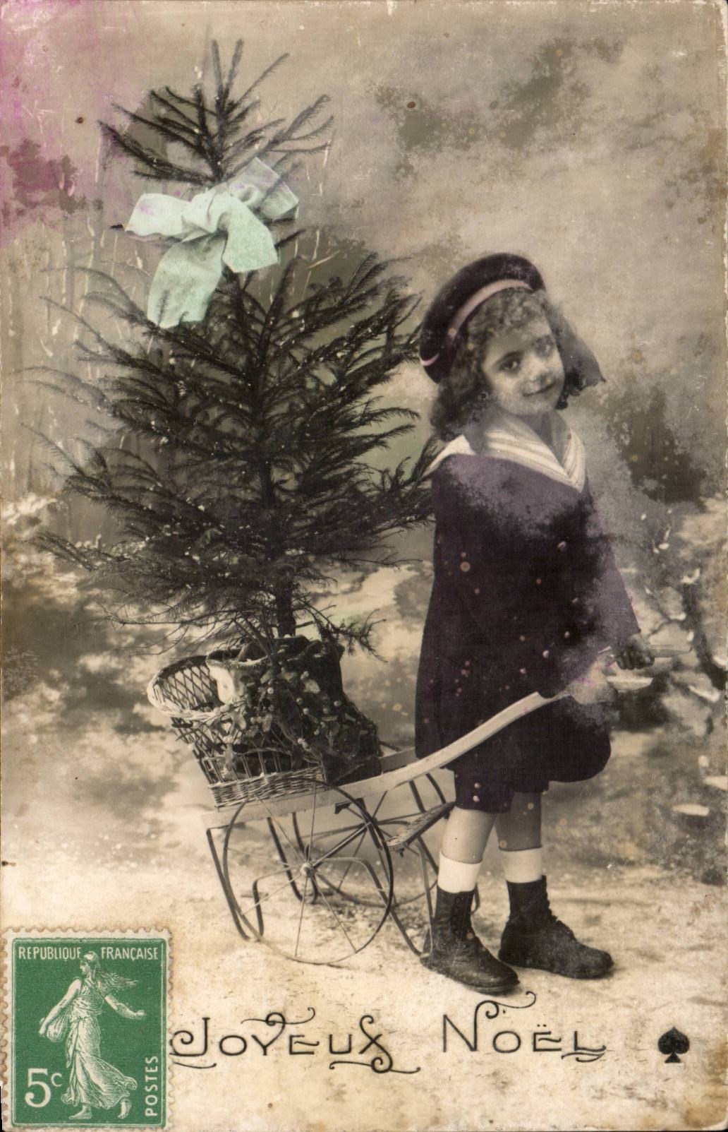 Fantasy - Child - Fir tree - Merry Christmas - - CPA