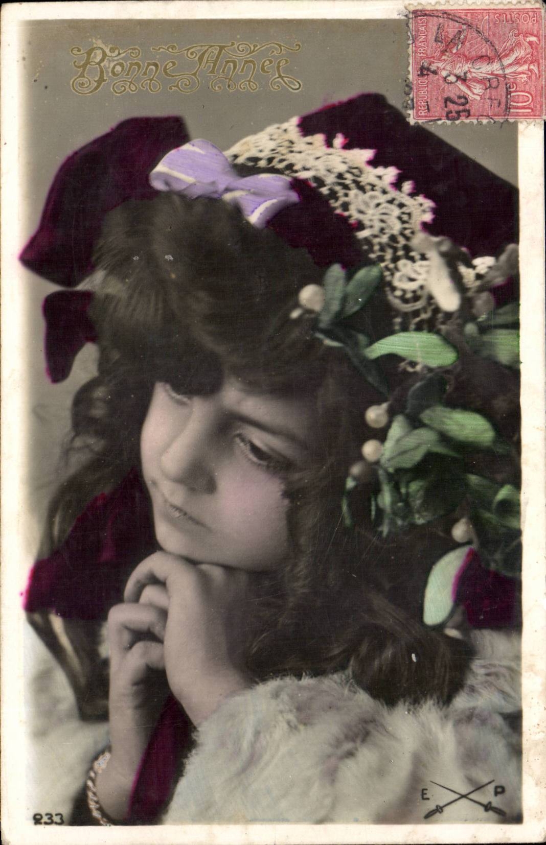 Fantasy - Child - Pretty Girl - Happy New Year - - CPA