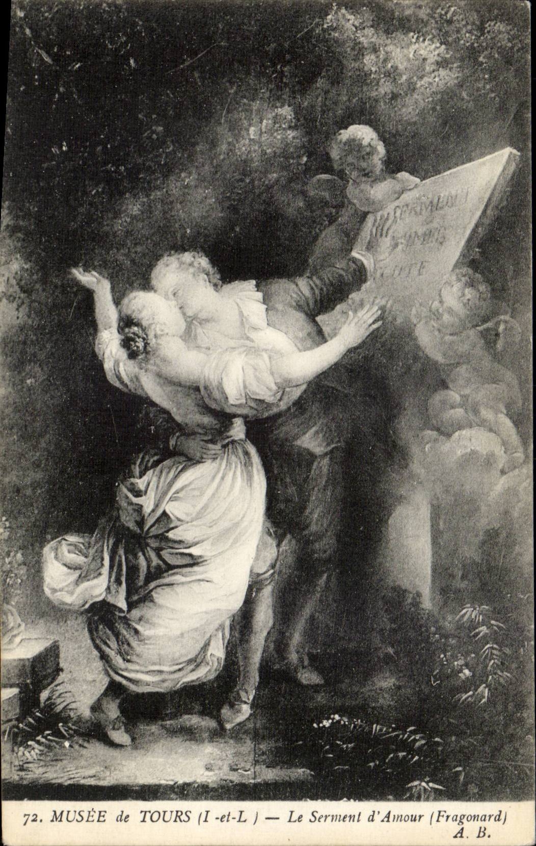 Tours - La Musee - Le Serment D'Amour - Tableau - Fragonard - CPA