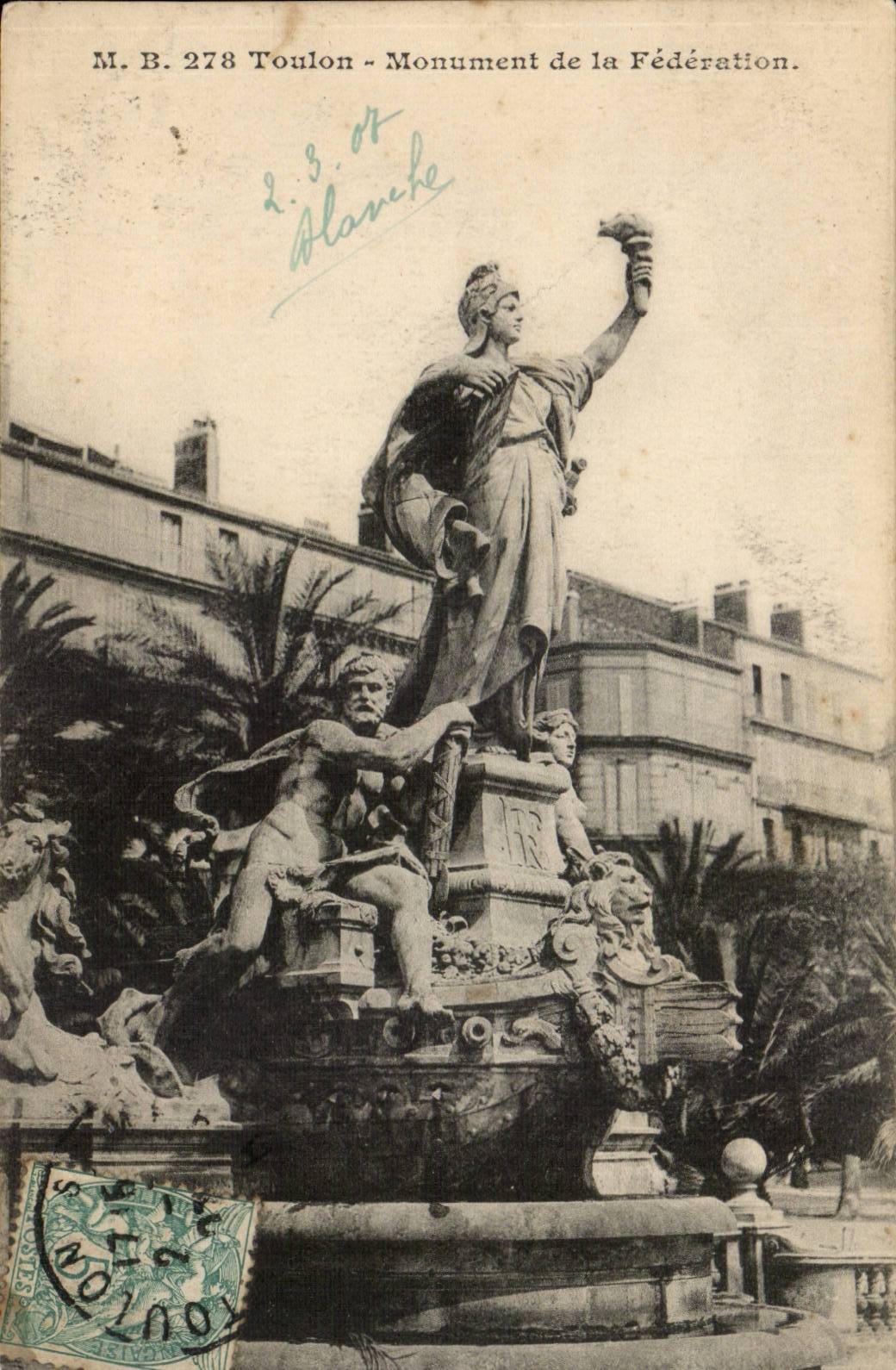 Toulon - Monument of the Federation - CPA