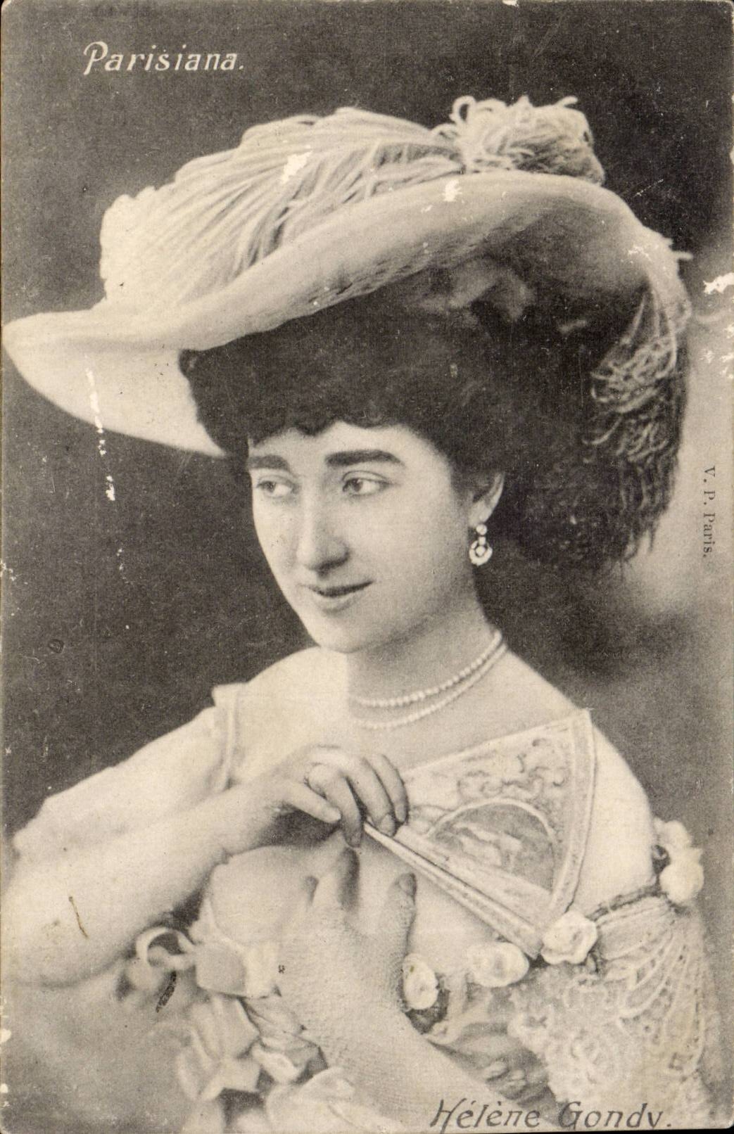 Fantasy - Woman - Parisiana - Pretty hat - style - mode - fashion - Layer takes off - - CPA