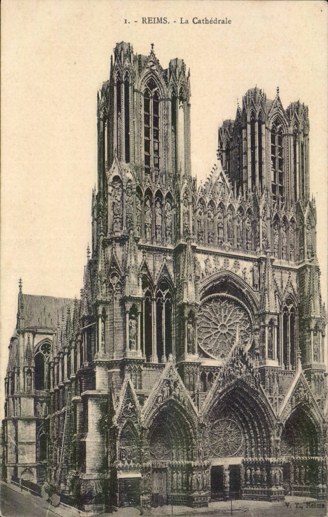 Reims - the Cathedral - CPA