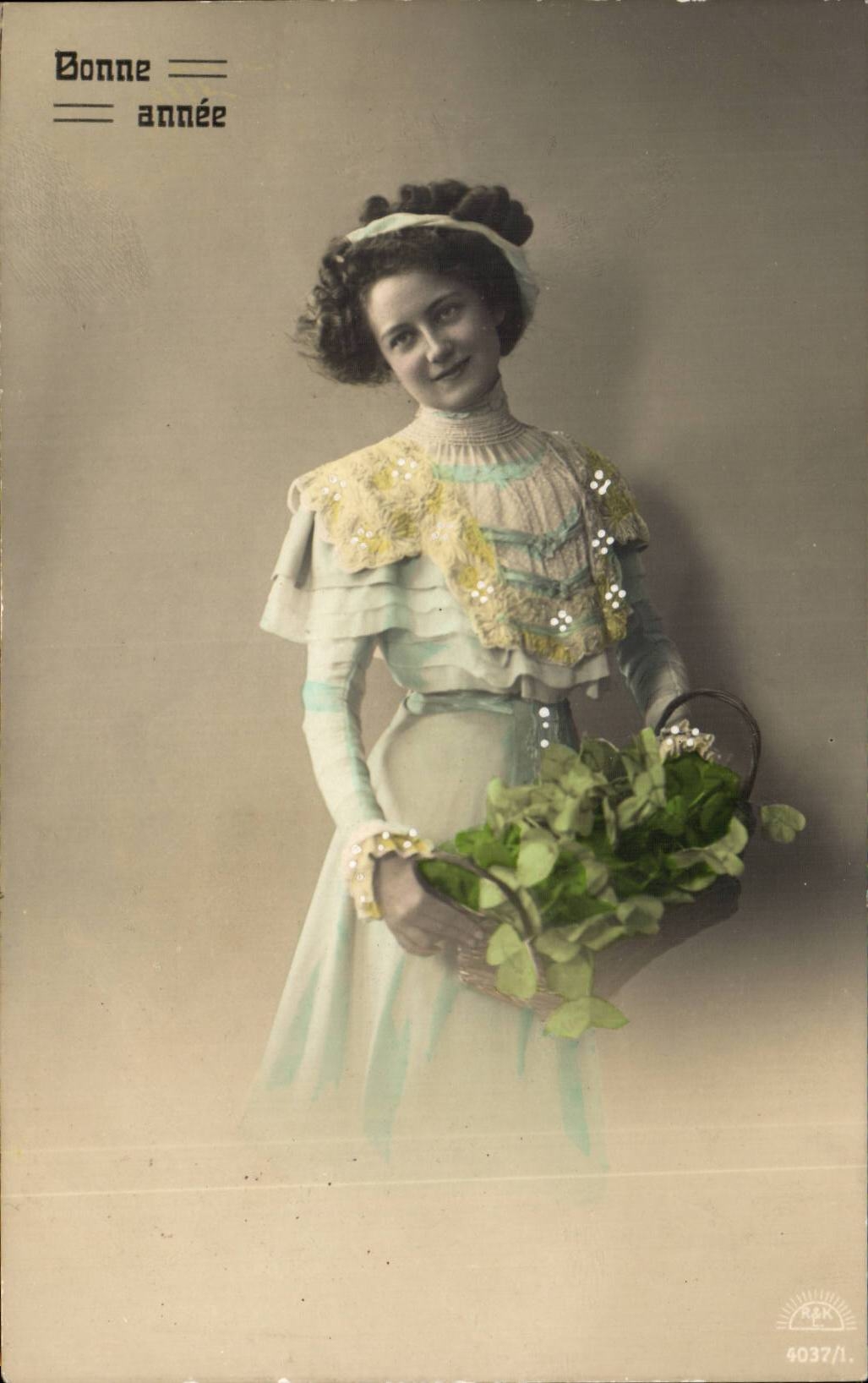 Fantasy - Woman - Happy New Year - beautiful Young womean - CPA