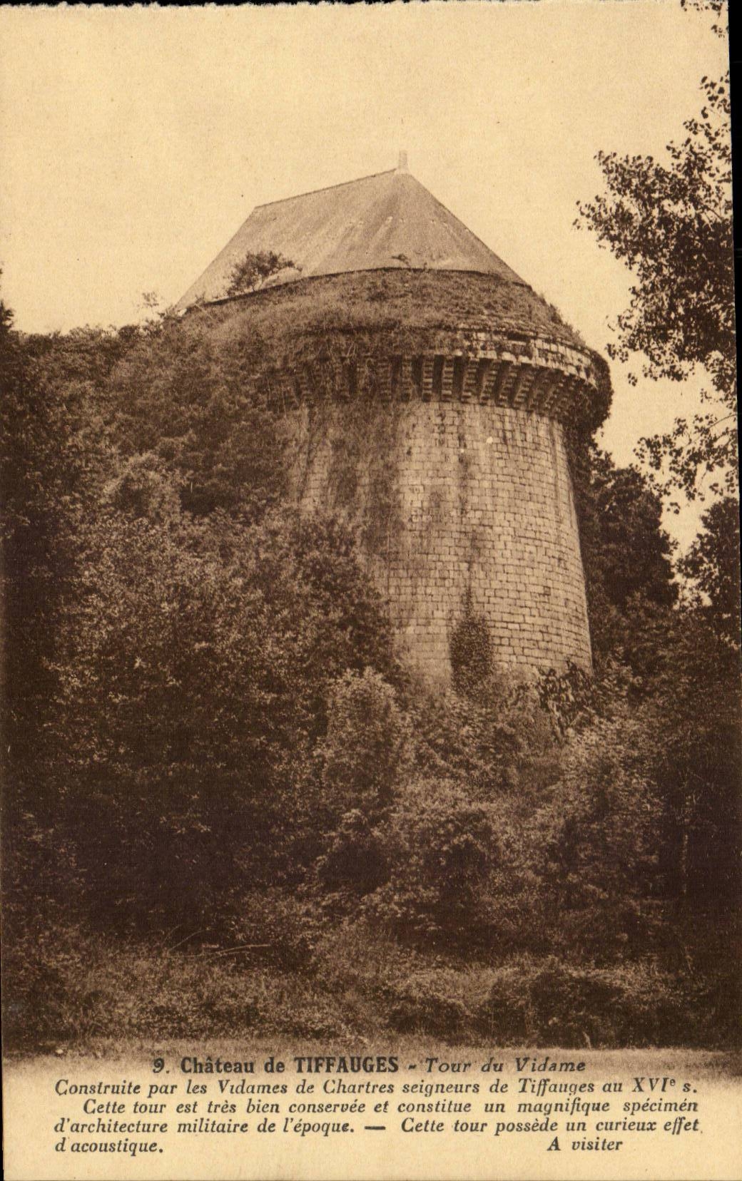 Schloss von Tiffauges - Tours von Vidame - CPA