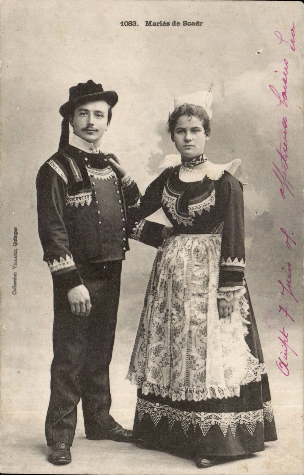 Finistere - Marry Scaer - costume - CPA