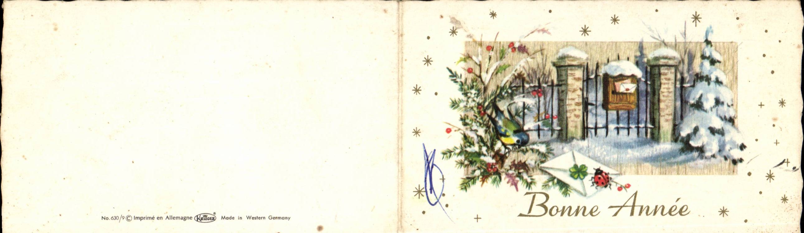 CPA Fantaise Happy New Year (chart small size)