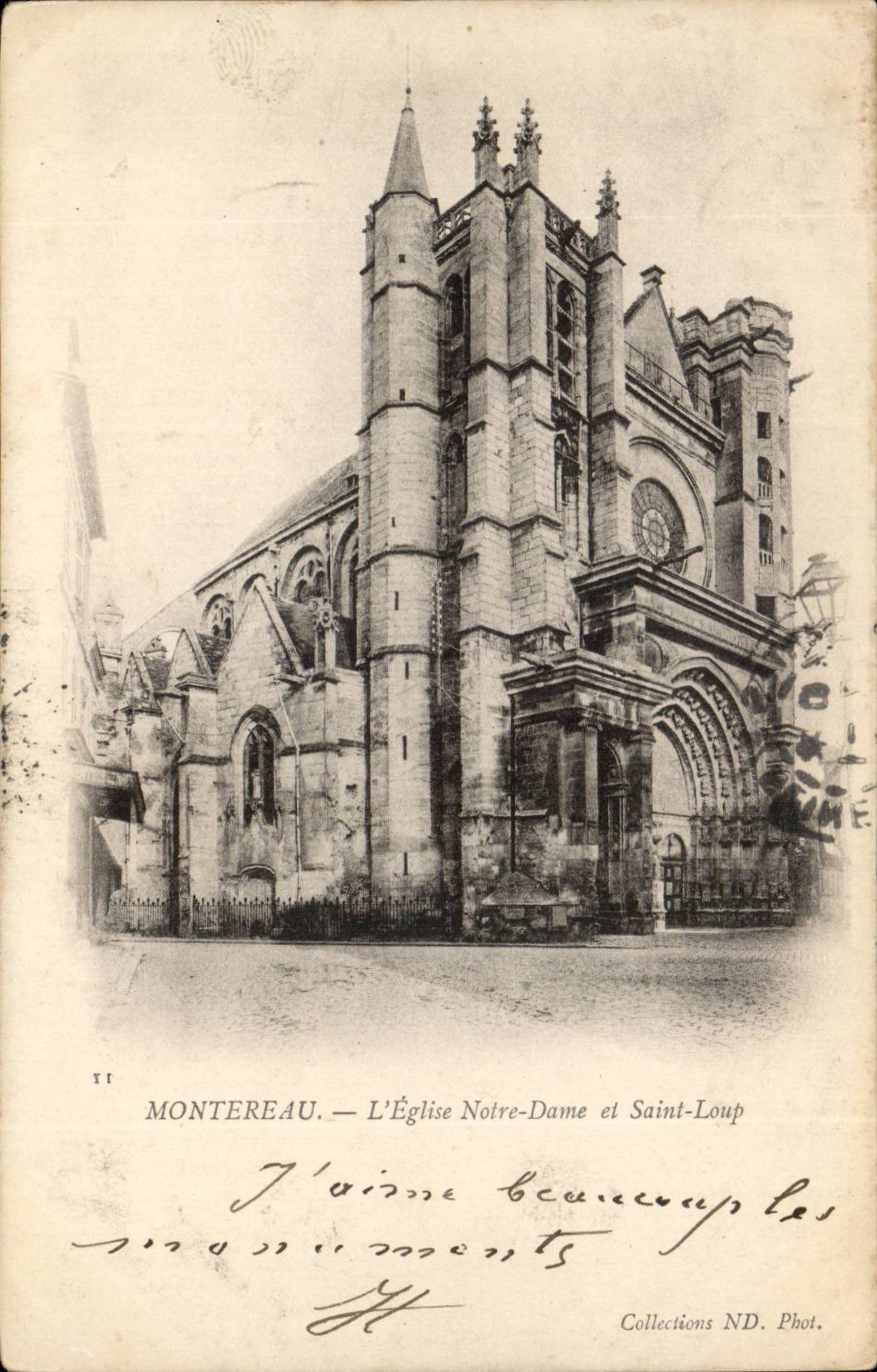 Montereau CPA the church Our Lady and Saint wolf