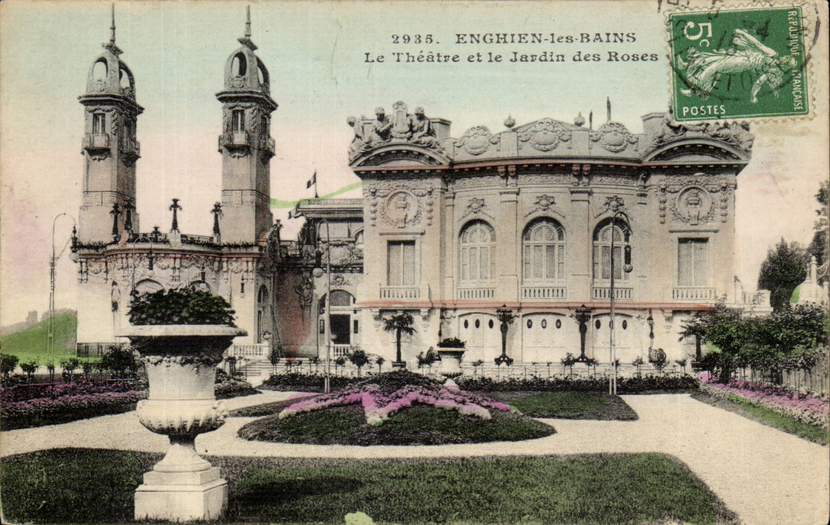 Enghien les Bains CPA the theater and the garden of the pinks