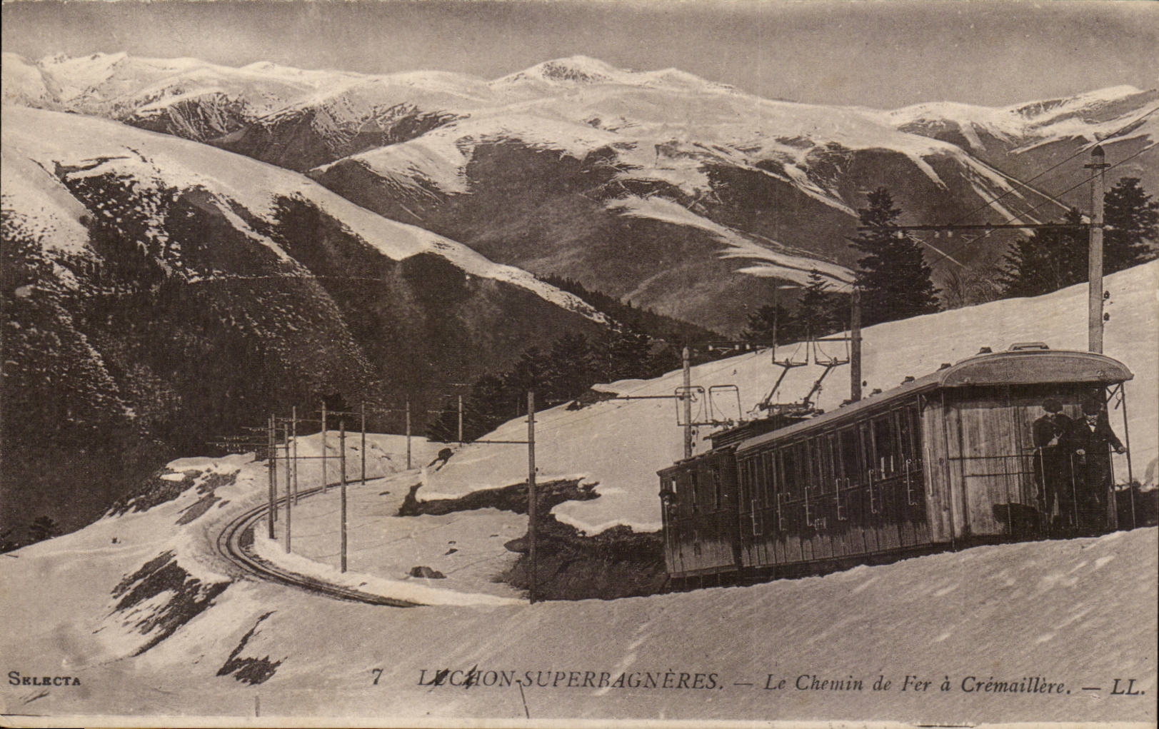 Luchon Superbagneres CPA das Zahngleis