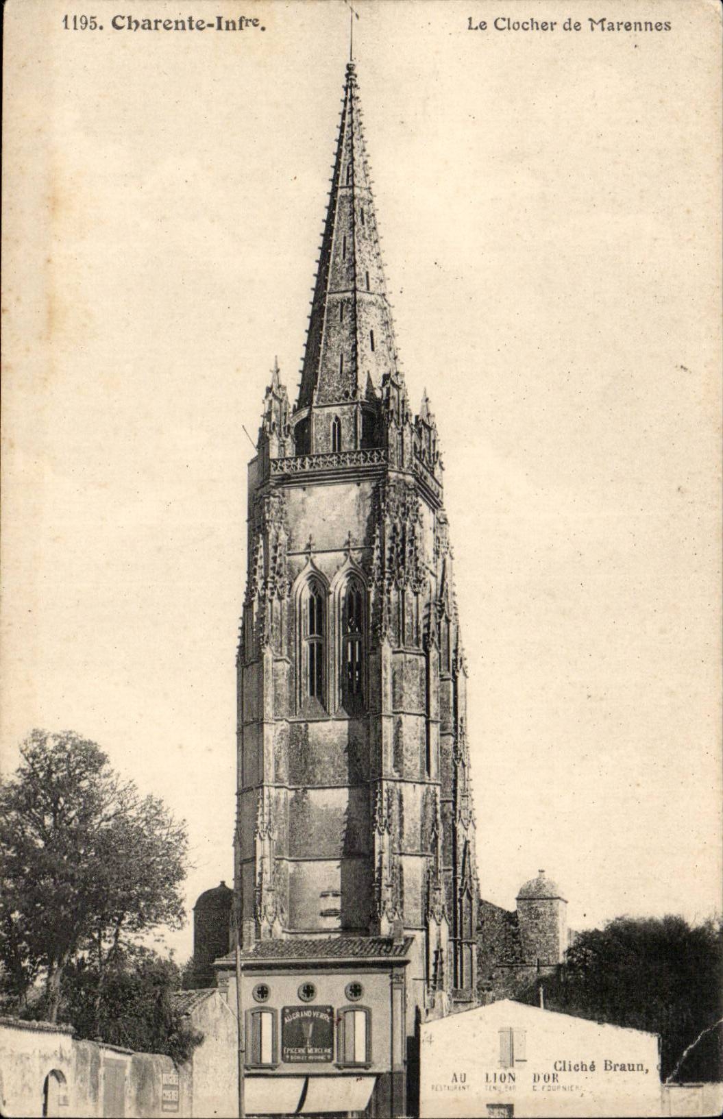 CPA the bell-tower of Marenne oyster (gold Lion)