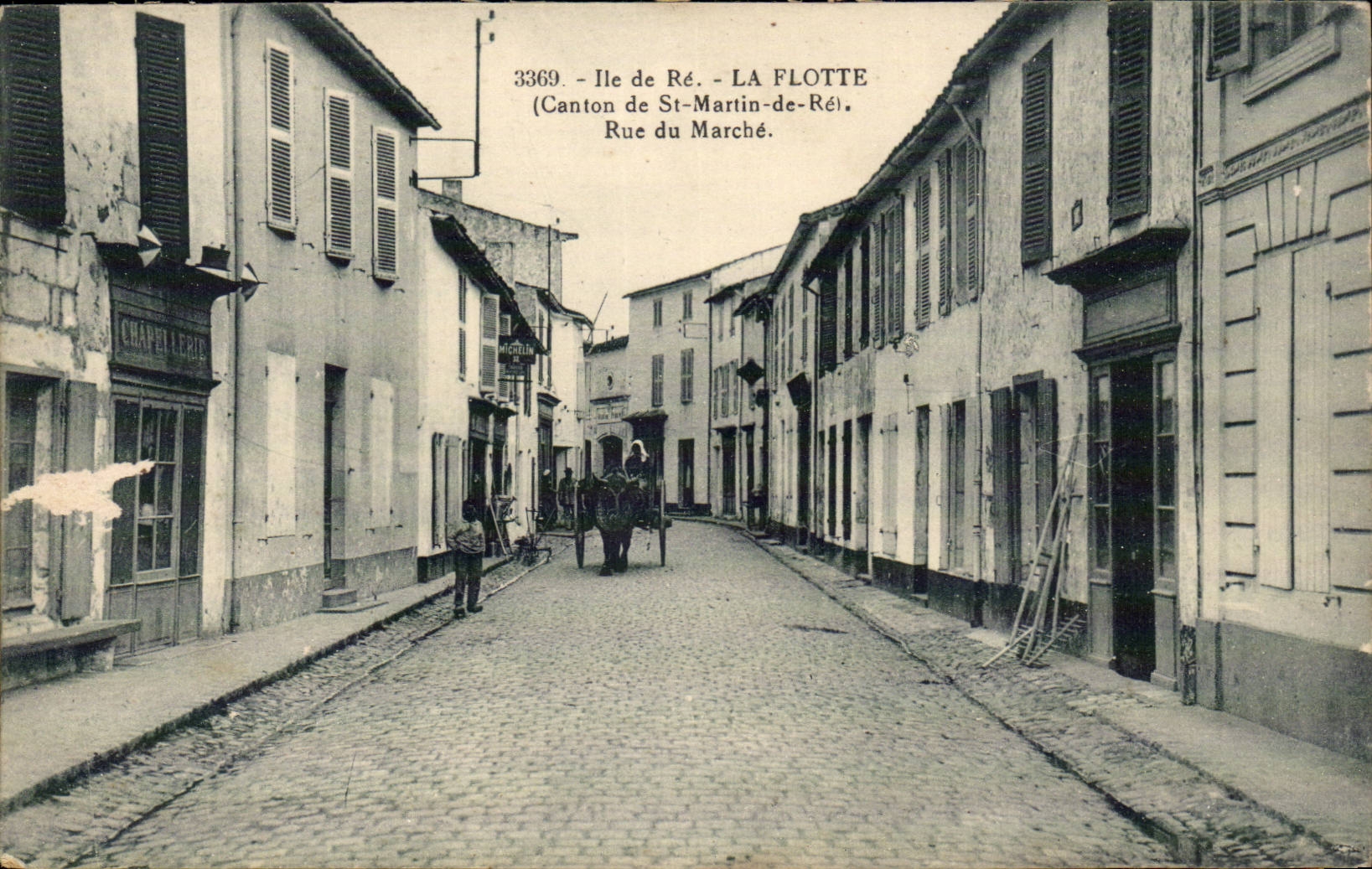 Re CPA island the Fleet (canton of St Martin of Re) Street of the market