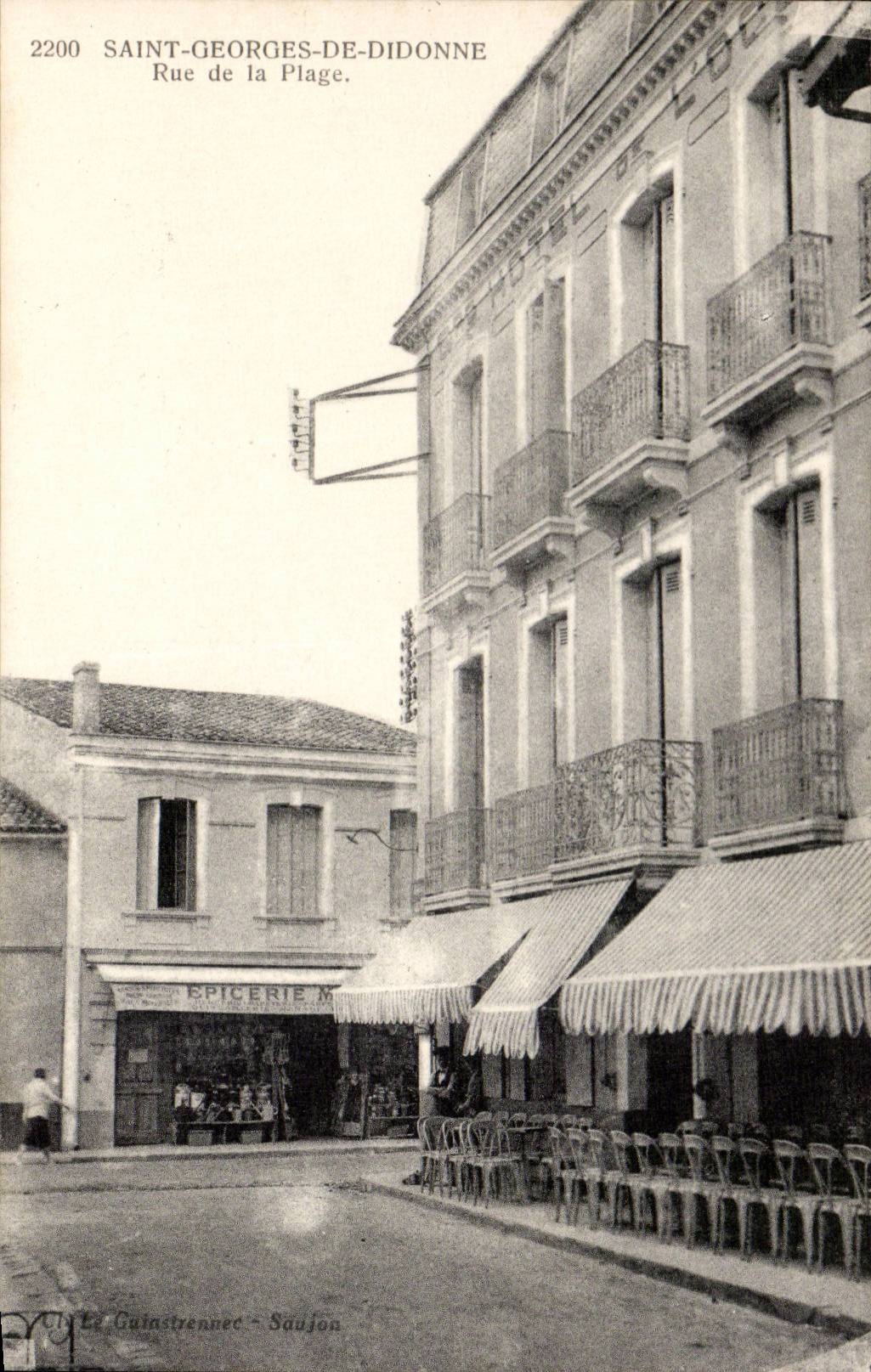 St Georges de Didonne CPA Street of the beach (Grocer hotel)