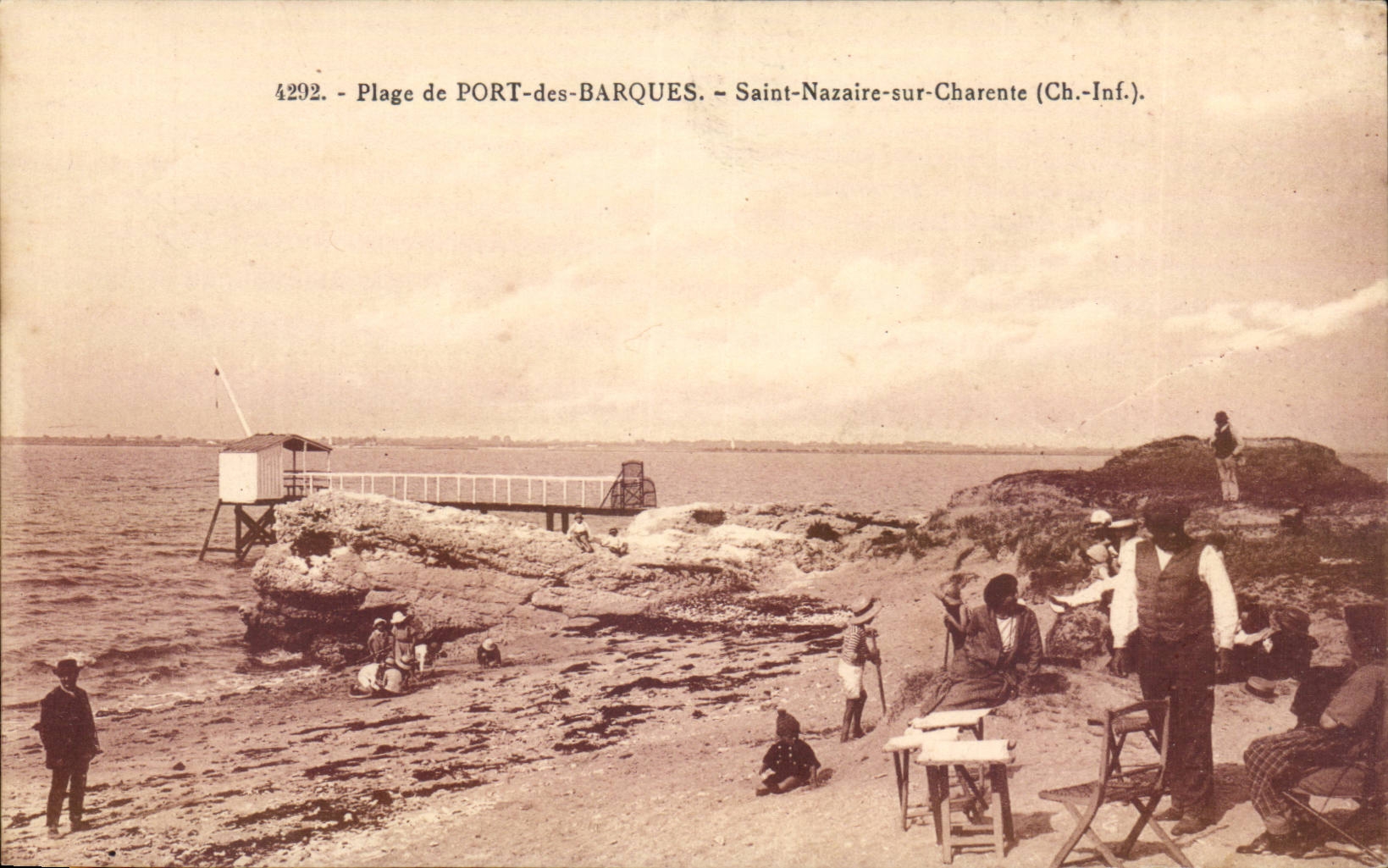 CPA Beach of Port of the Boats Saint Nazaire on Charente