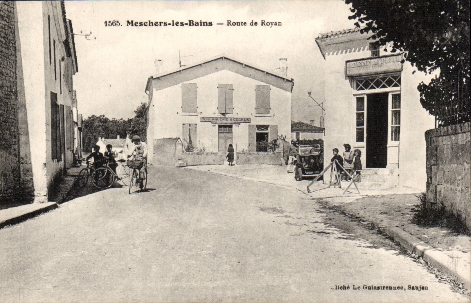 Meschers les Bains CPA Road of Royan (bicycle cyclist Cochain baker) TOP