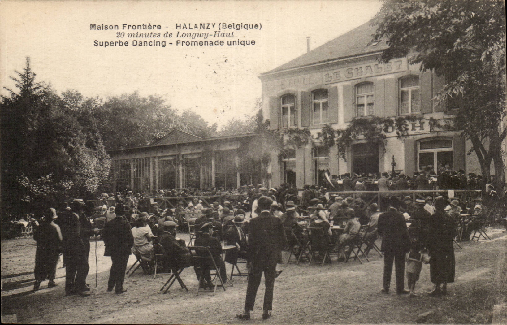 Belgie Belgium House border Halanzy CPA 20 minutes of Longwy High Superb dance hall single Walk