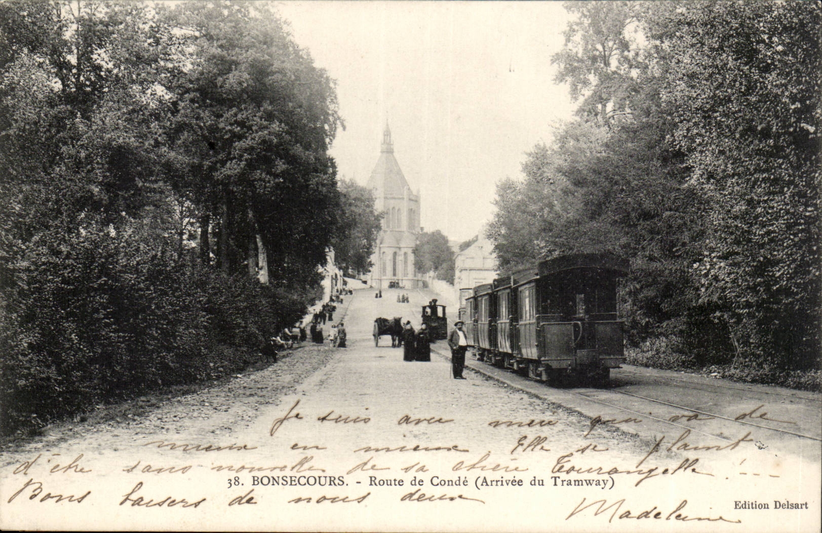 Bonsecours CPA Road of Cop (arrived of the tram) TOP