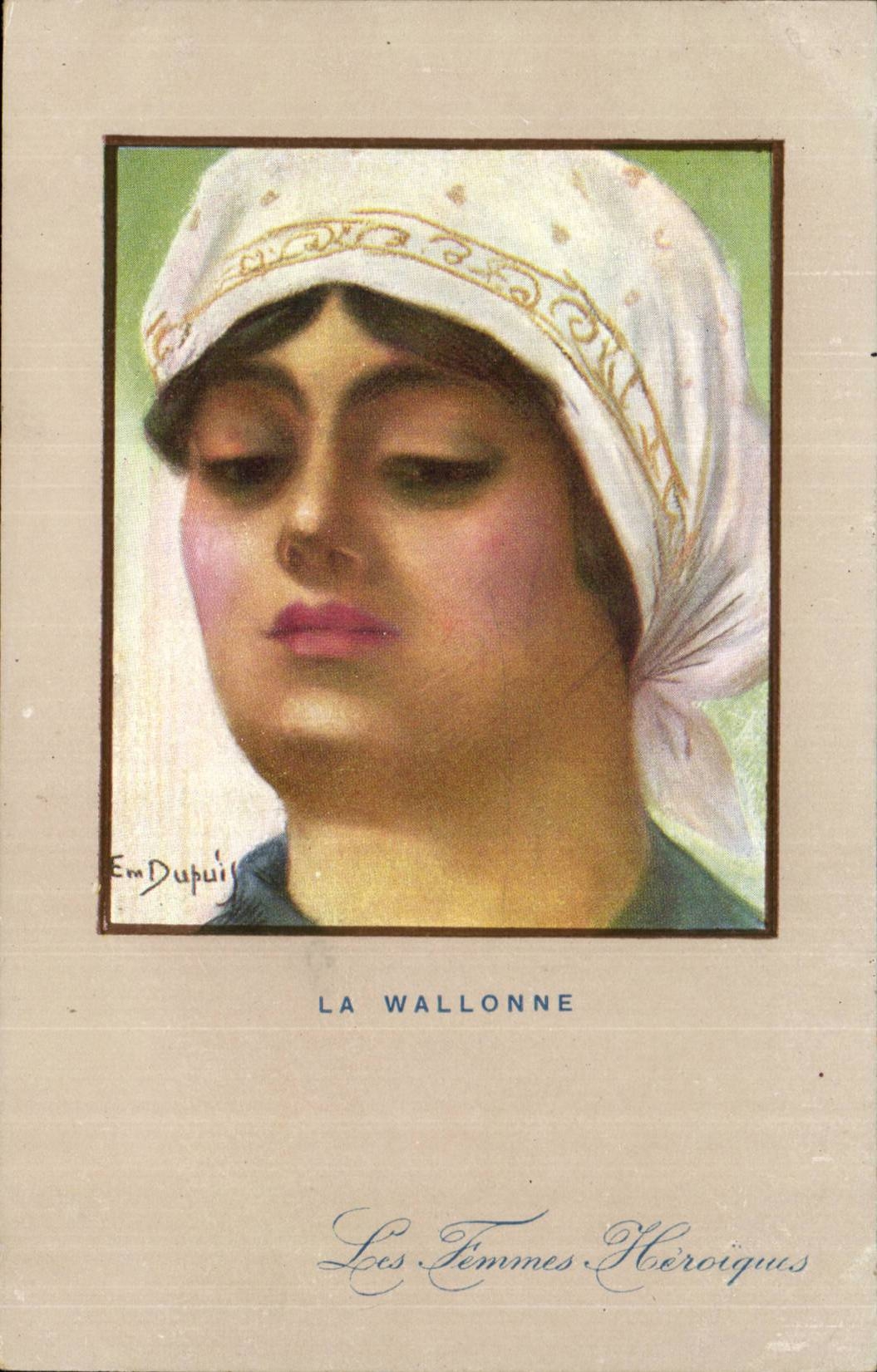 Belgium Belgie heroic women the Walloon CPA