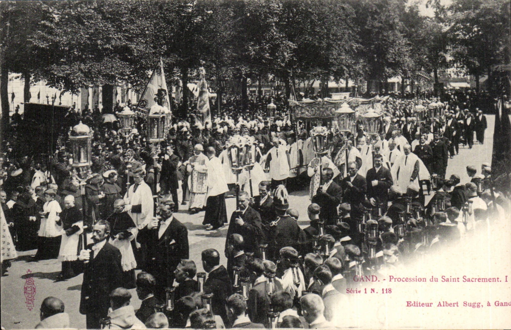 Belgie Belgium Ghent CPA Procession of Saint the Sacrament