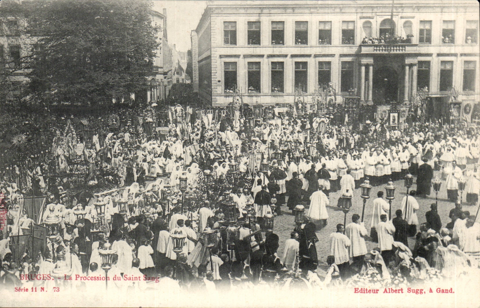Belgie Belgium Brugges CPA the procession of Saint Blood