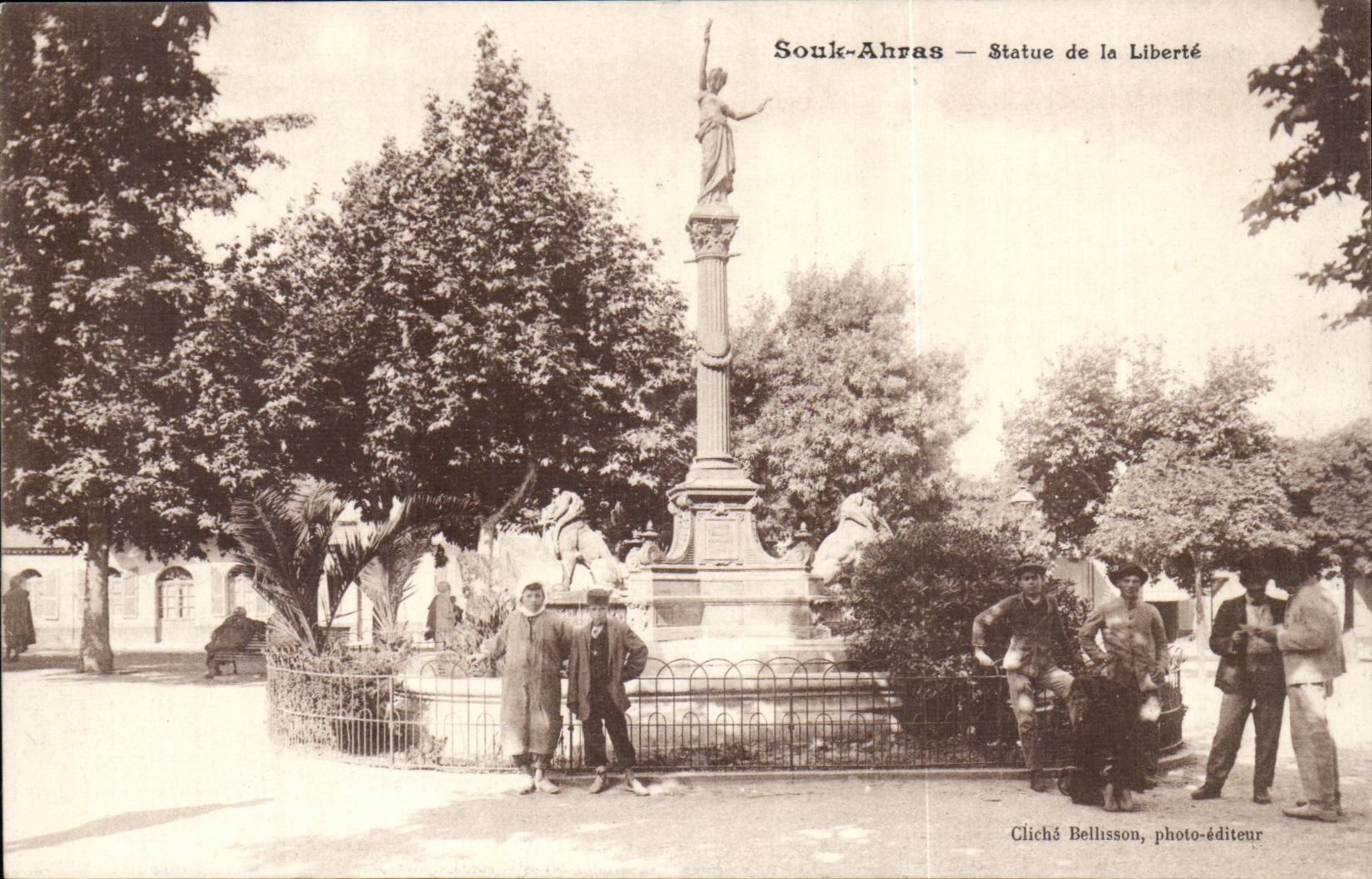 Tunisia Tunis CPA Statue of freedom