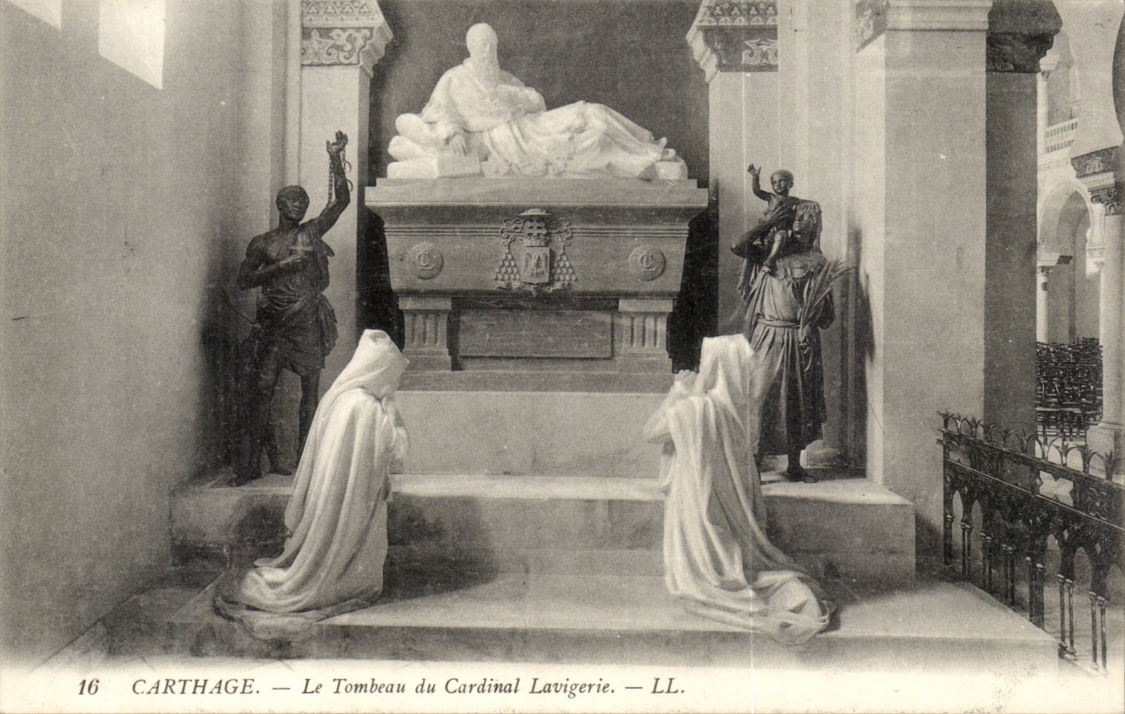 Tunisia Carthage CPA the tomb of the Lavigerie cardinal