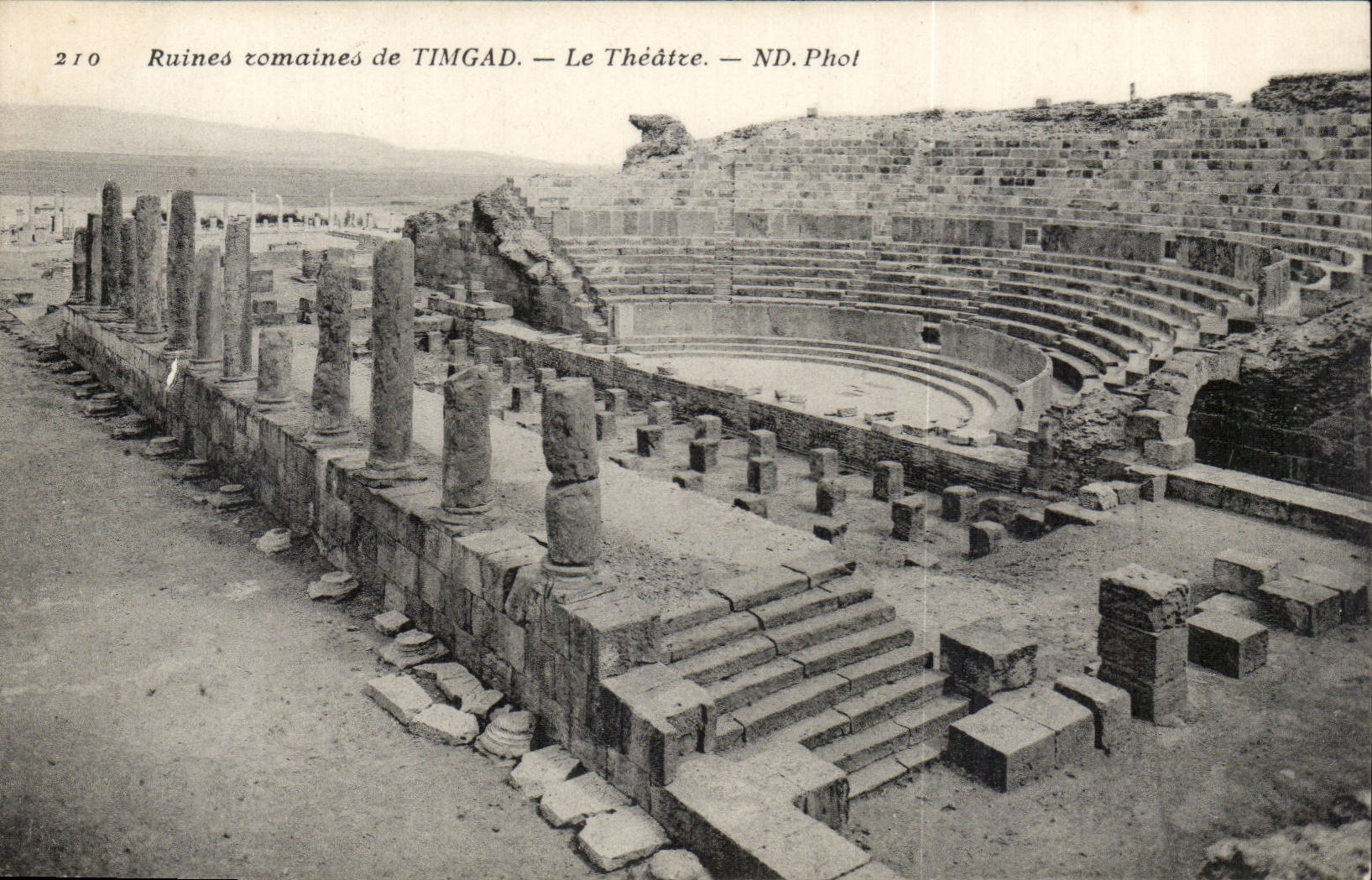 Algeria CPA Roman ruins of Timgad the theater