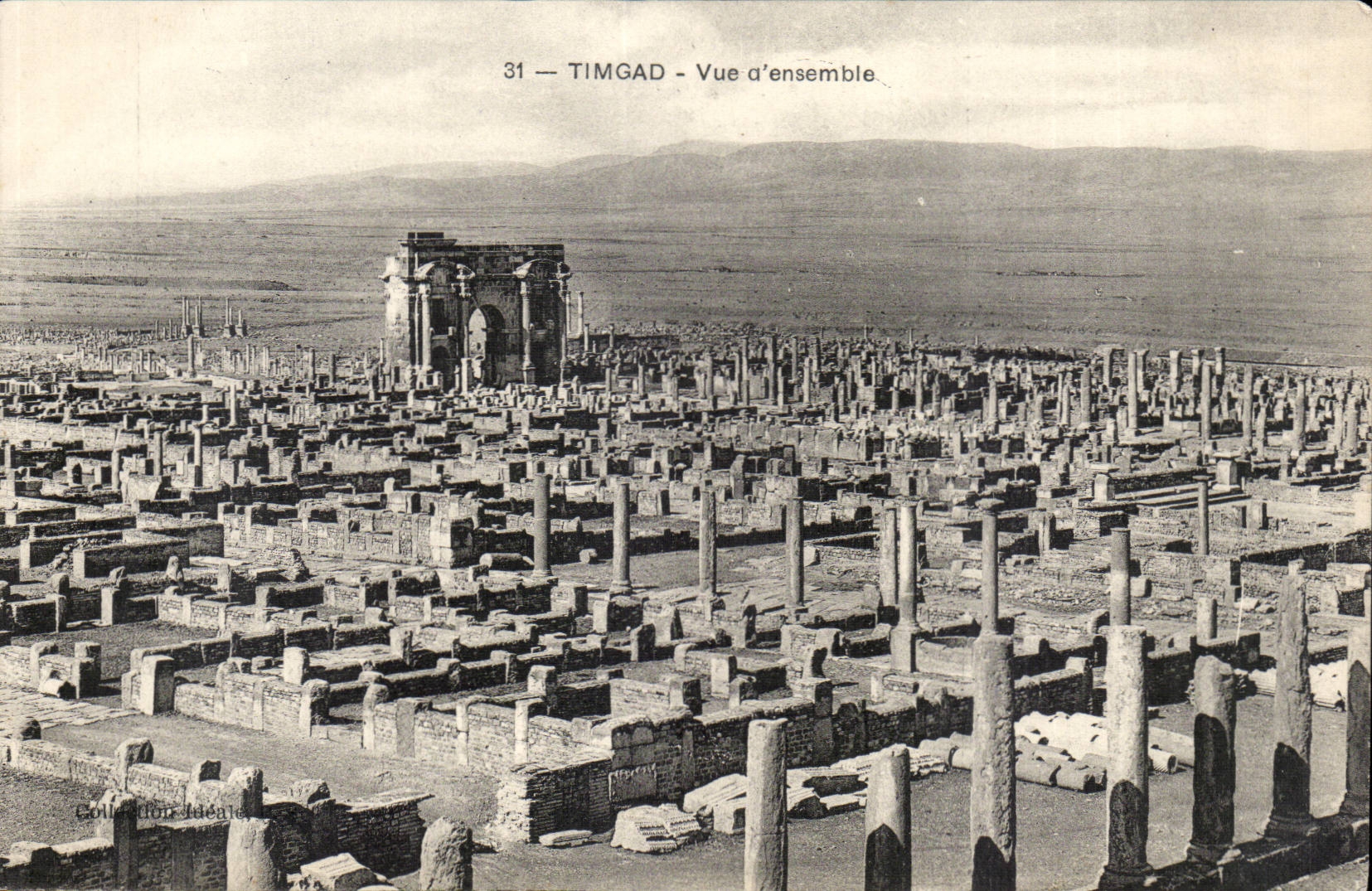 Algerien-romische Ruinen Timgad CPA der Gesamtabbildung