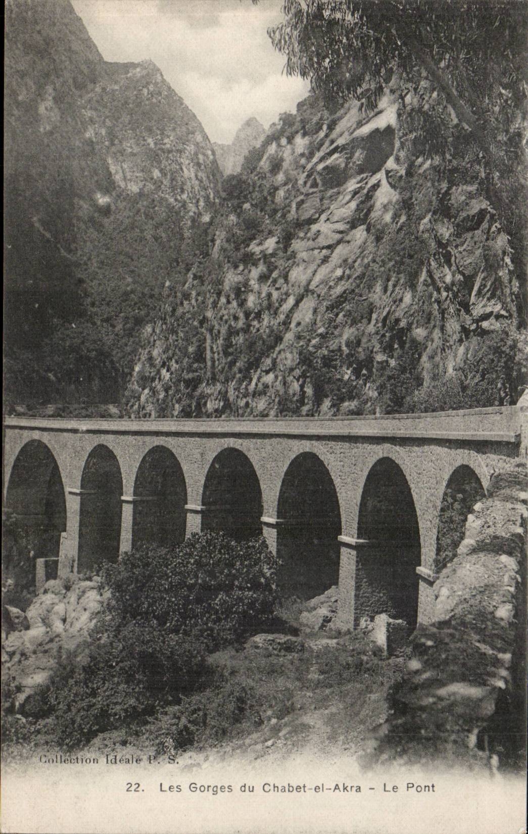 Algeria CPA throats of Chabet el Akra CPA the bridge