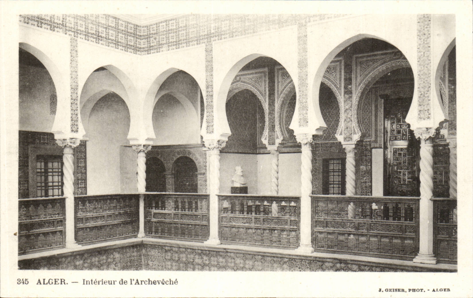 Algerien Innenalgiers CPA vom Palast des Erzbischofs