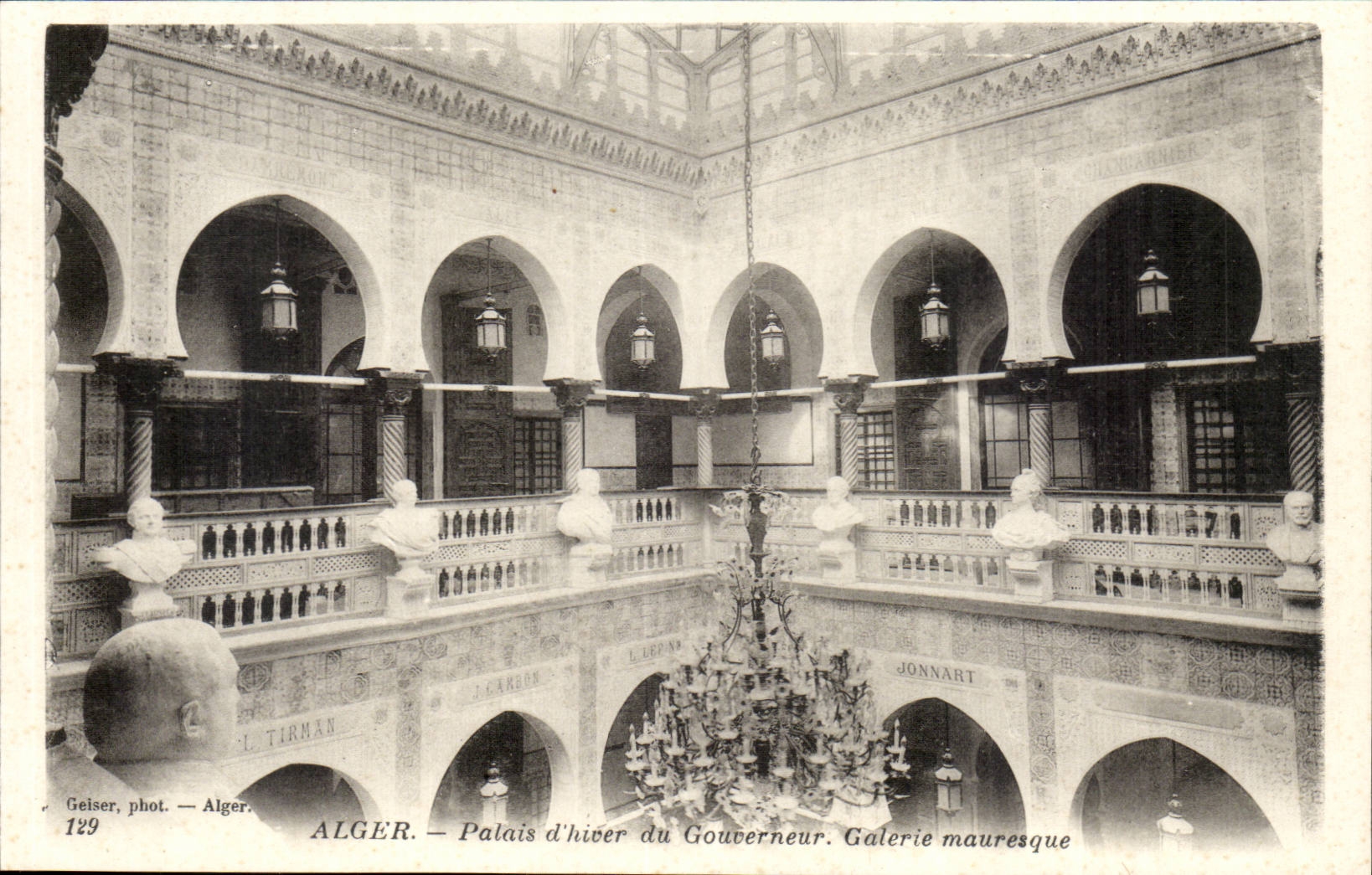 Gaumen Algerien-Algiers CPA des Winters der maurischen Gouverneur Galerie