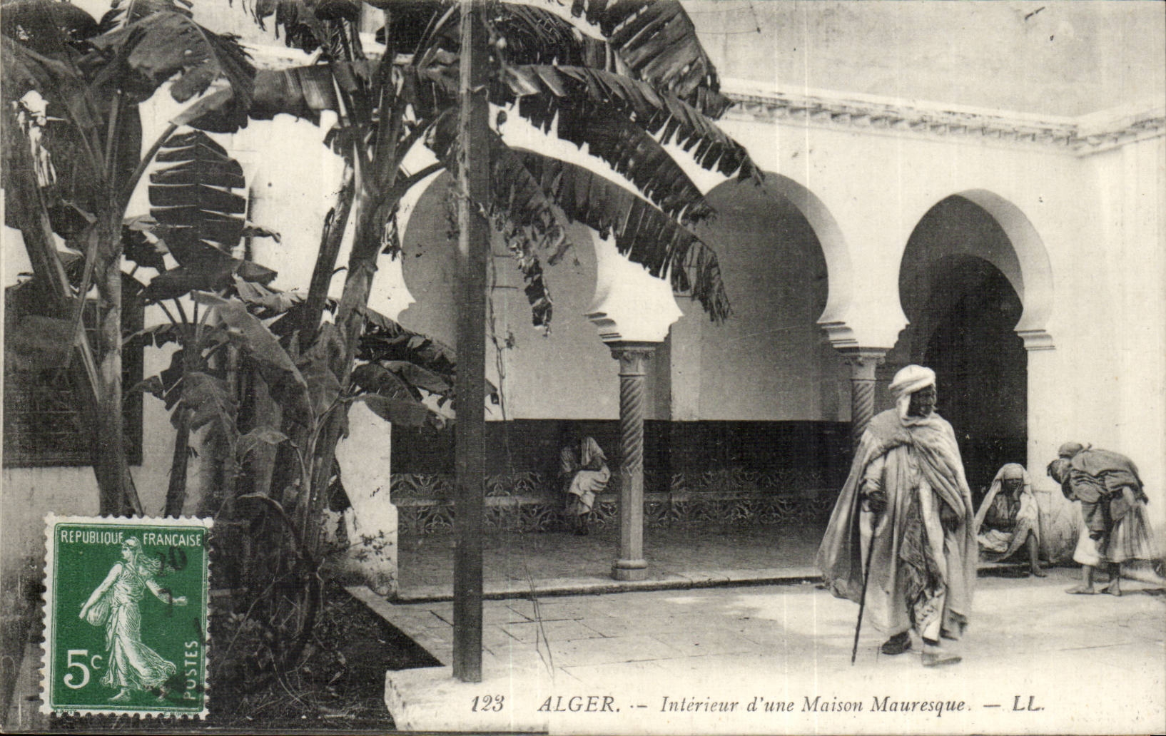 Algerien Innenalgiers CPA von einem maurischen Haus