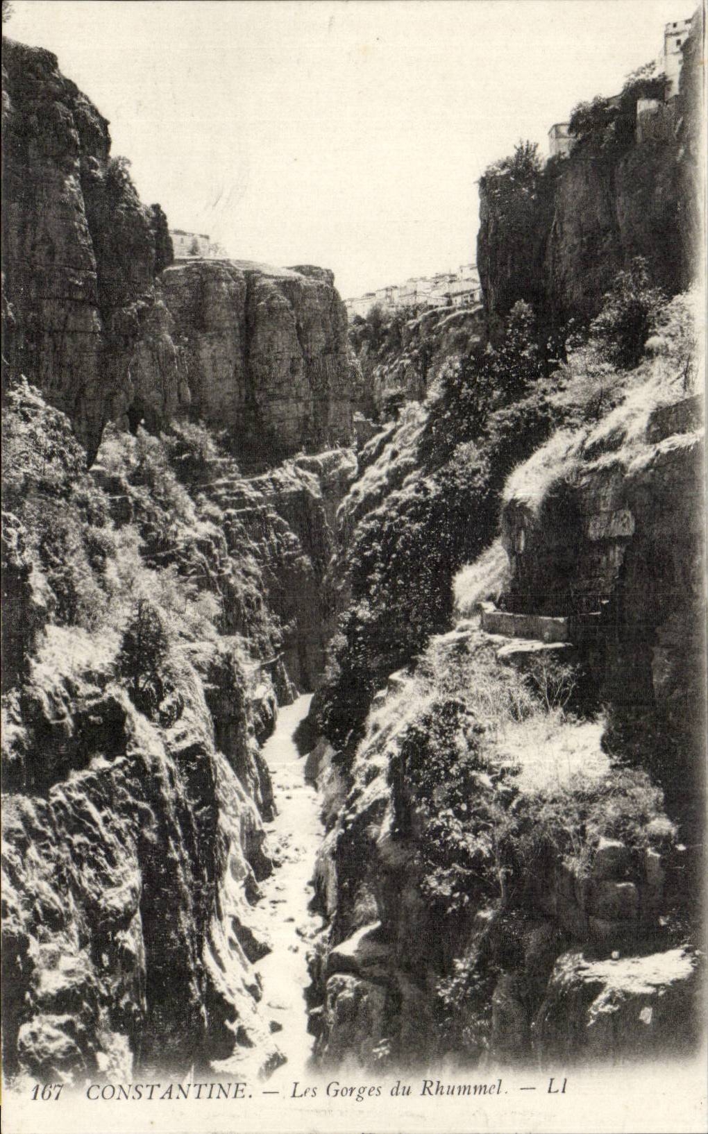 Algeria Constantine CPA throats of Rhummel