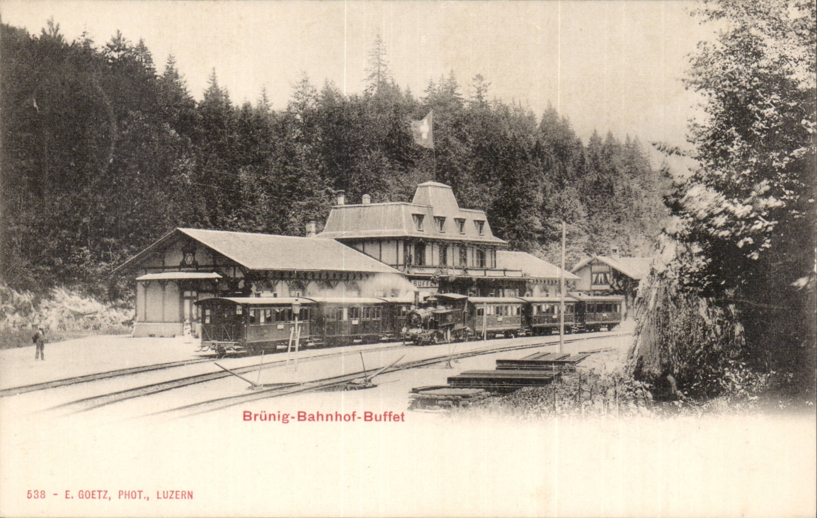 Suisse CPA Brunig Bahnhof Buffet (train) TOP