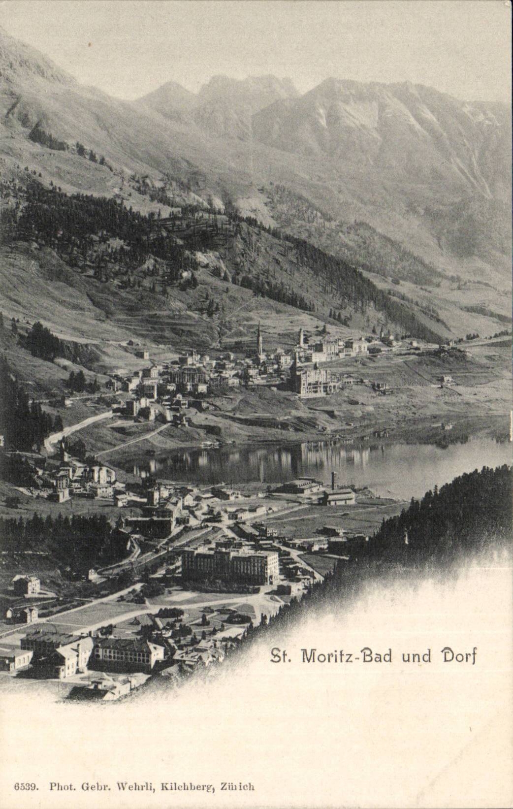 Suisse CPA St moritz Bad und Dorf