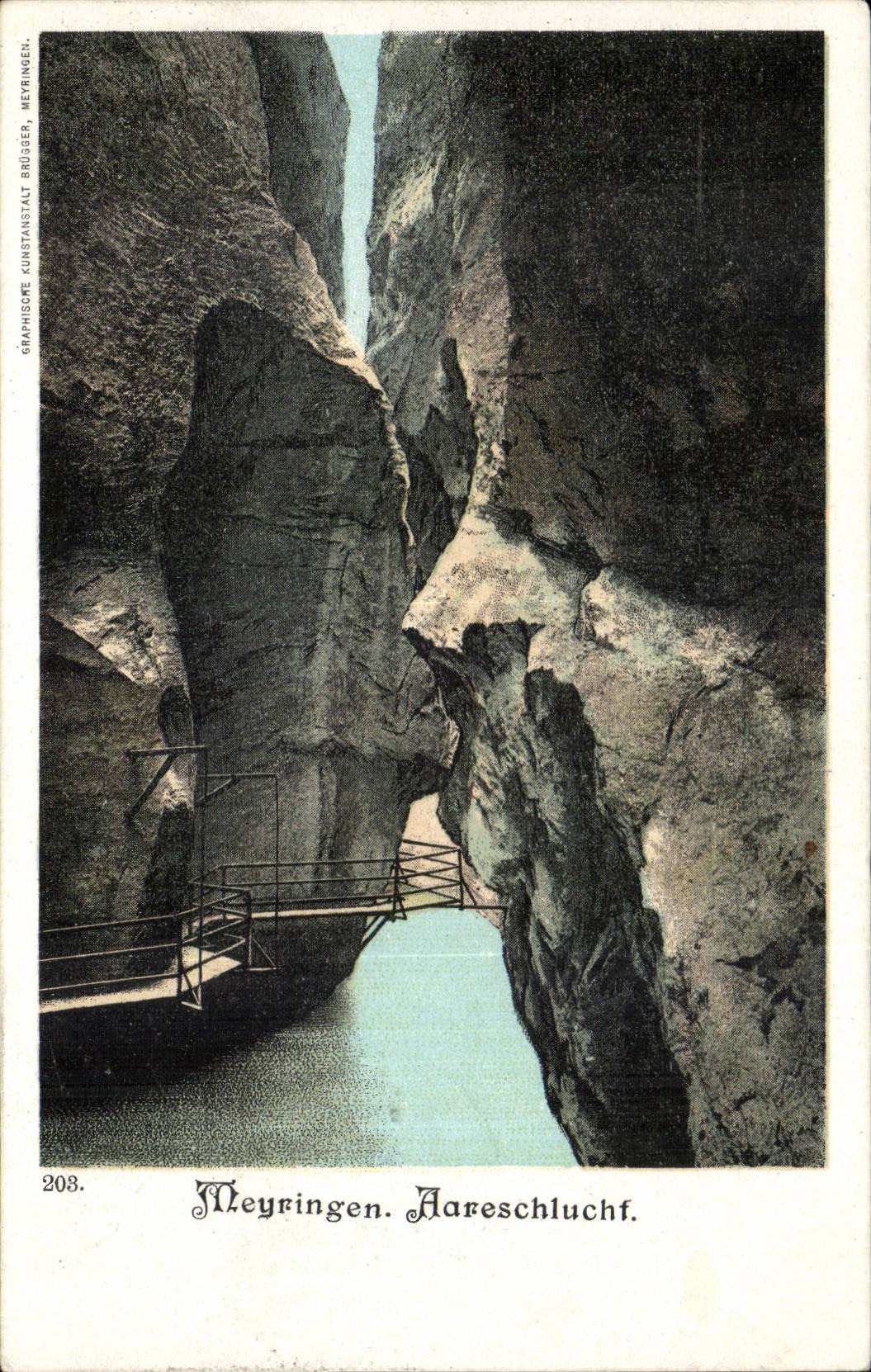 Suisse CPA Meyringen Aareschlucht