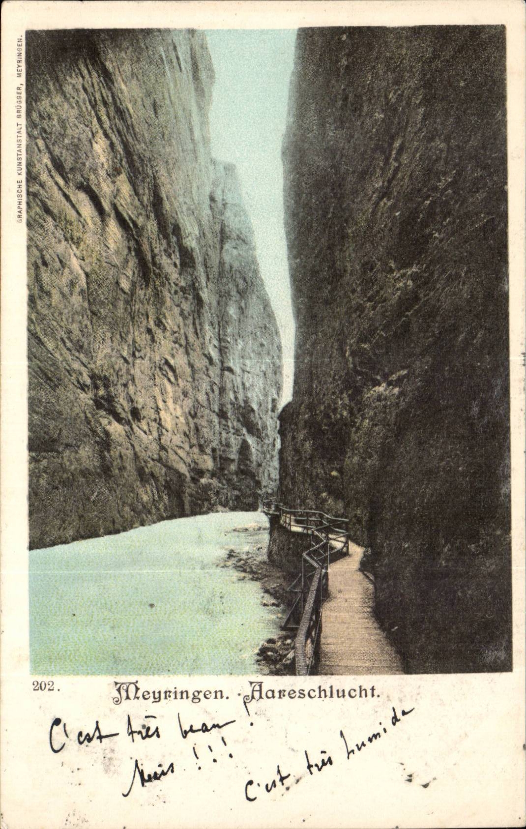 Suisse CPA Meyringen Aareschlucht 