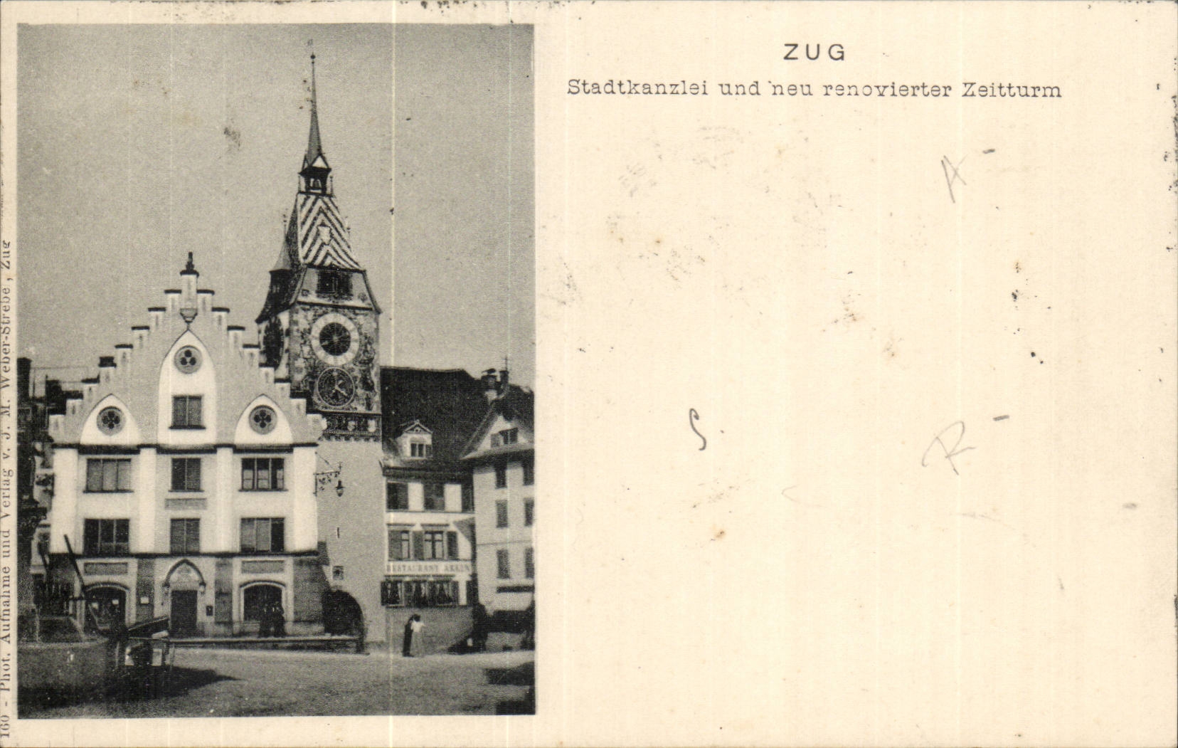 Suisse CPA Zug stadtkanzlei und neu renovierter Zitturm