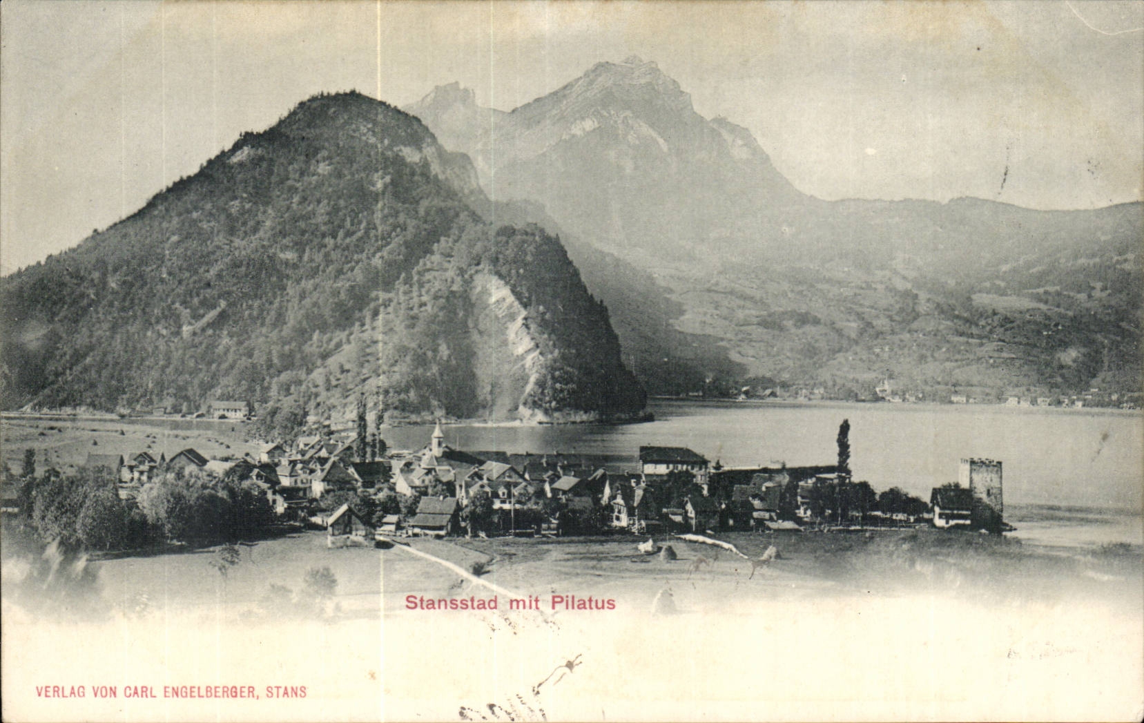 Suisse CPA Stansstad mit Pilatus