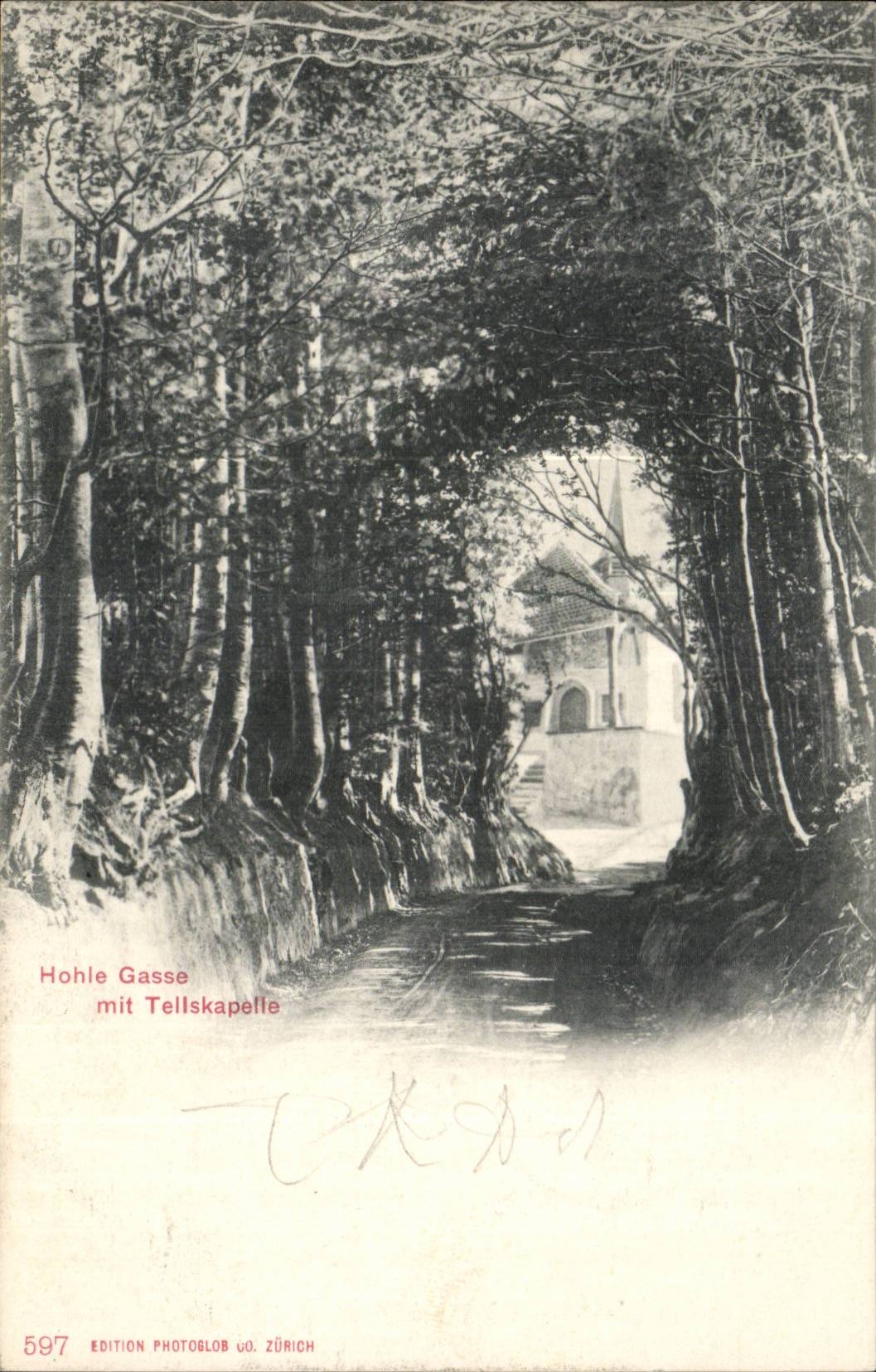 Suisse CPA Hohle Gasse mit Tellskapelle