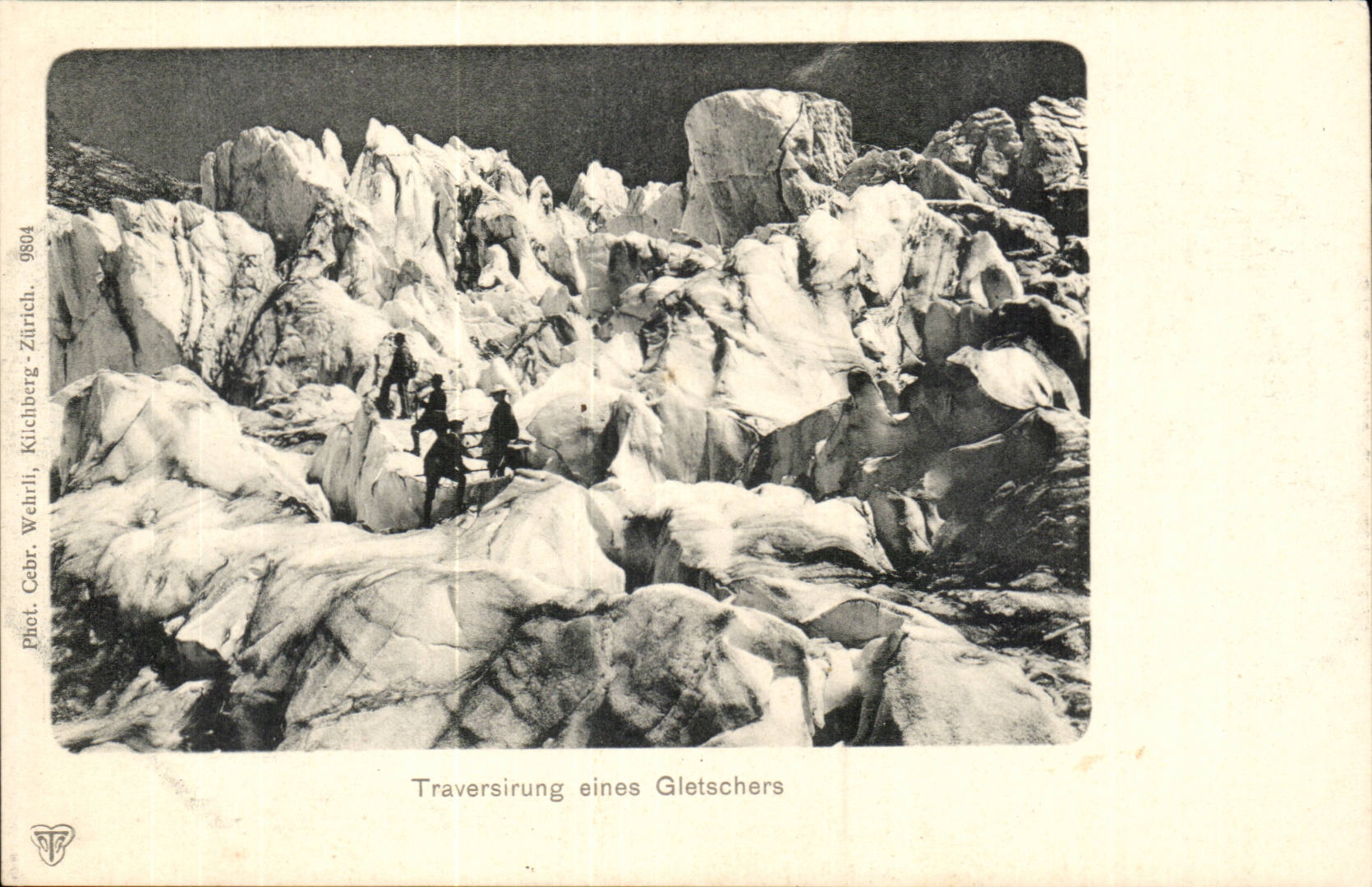 Suisse CPA Traverseirung eines Gletschers