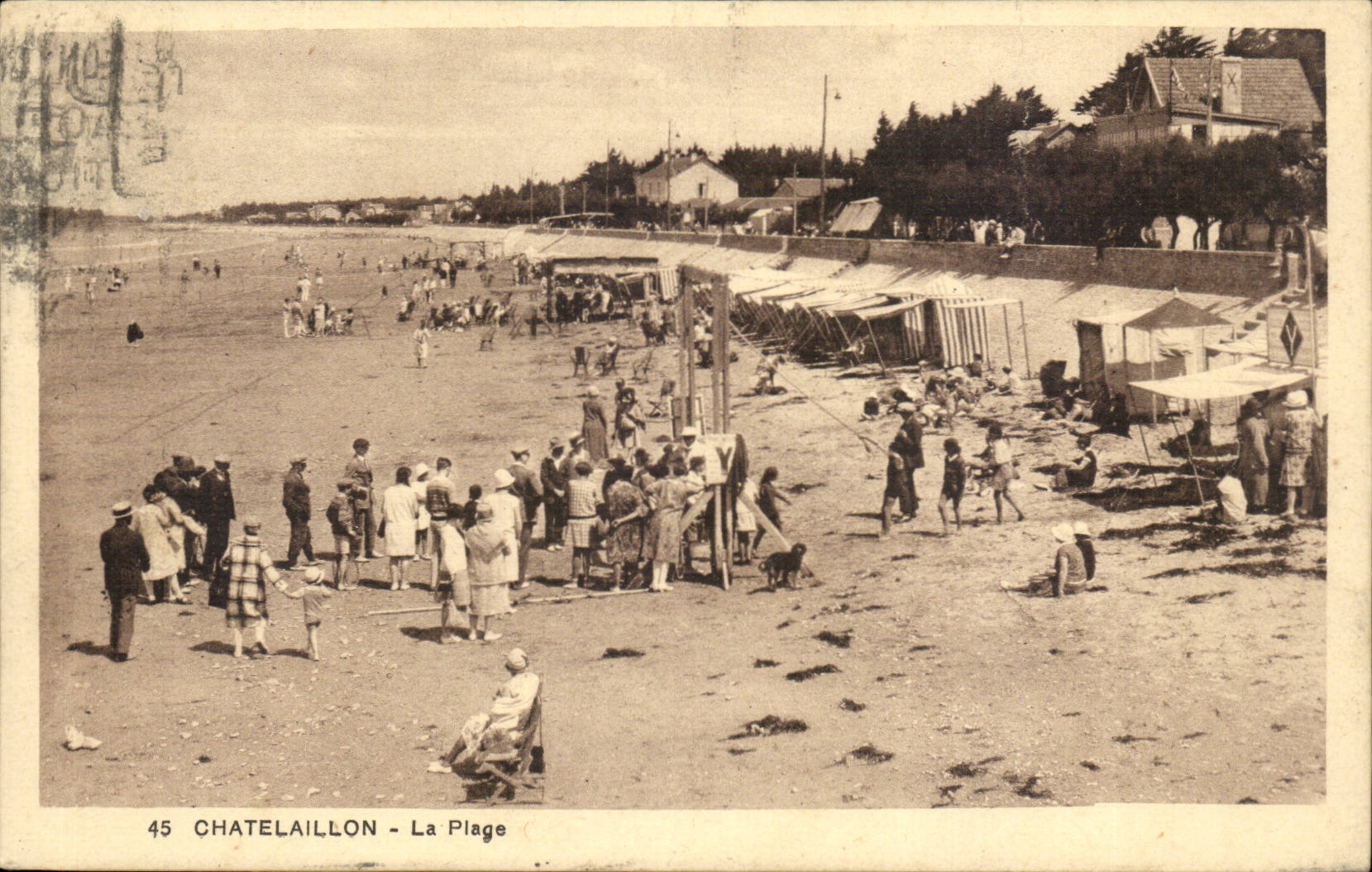 Chatelailon - the Beach - fold - CPA