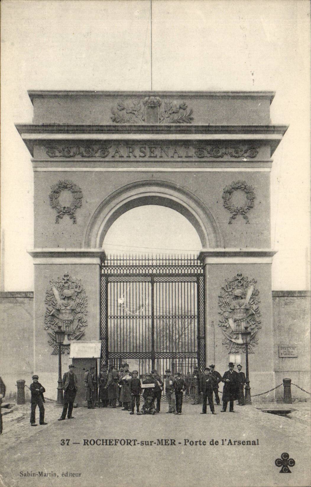 Rochefort on Sea - Gate of the Arsenal - CPA