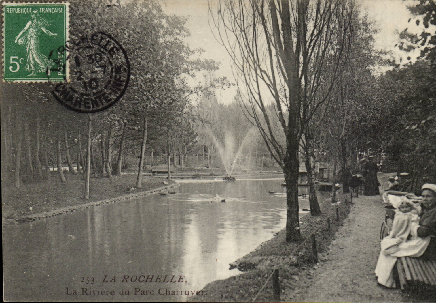 La Rochelle - der Fluss des Charruver Parks - Baby - CPA