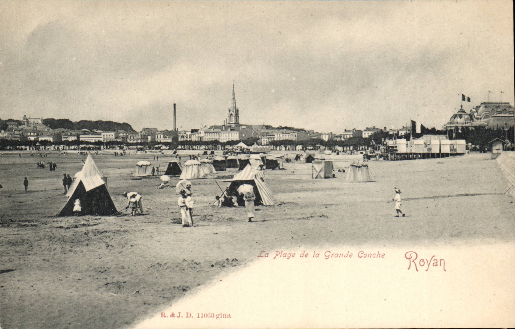 Royan les Bains - der Strand des grossen Tritonshorns - CPA