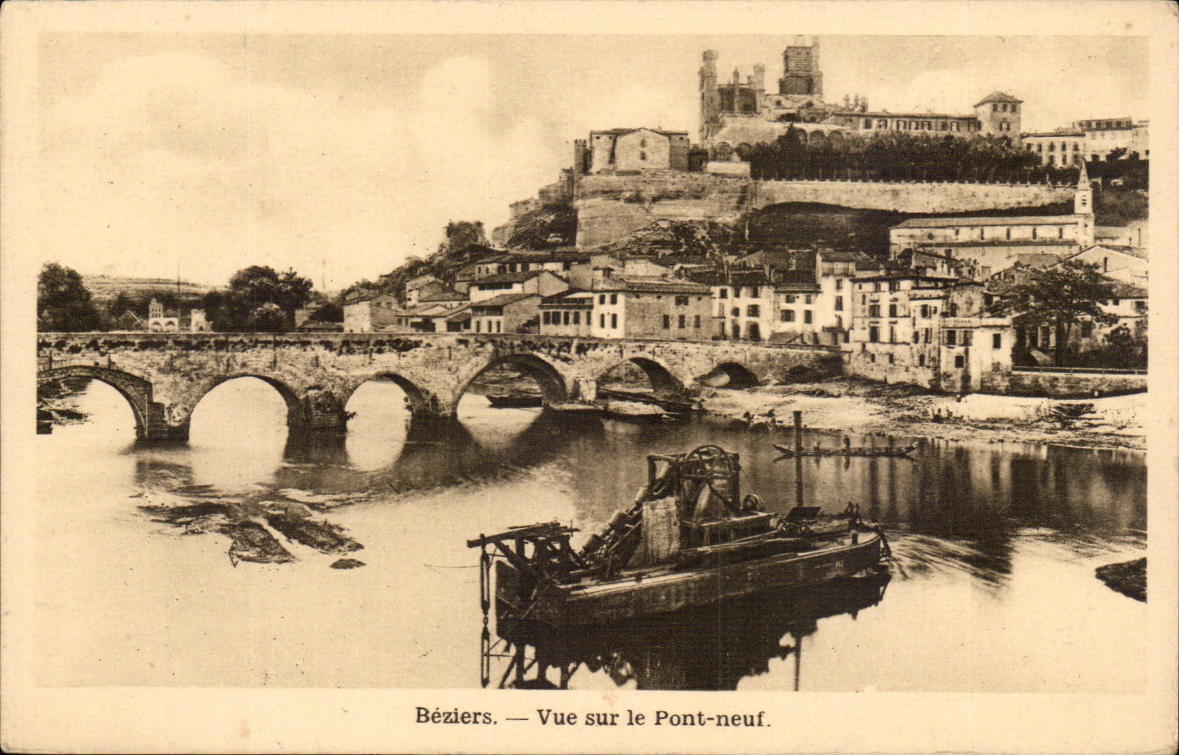 Beziers - Sight on the new bridge - CPA