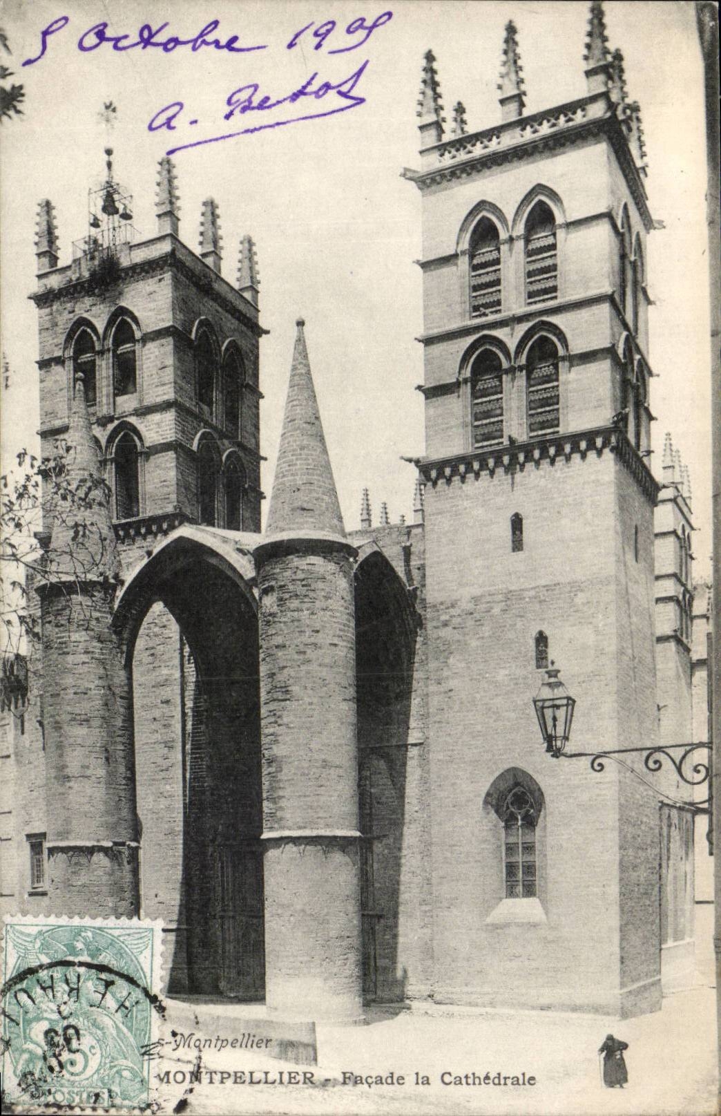 Montpellier - Facades de la Cathedrale - CPA 