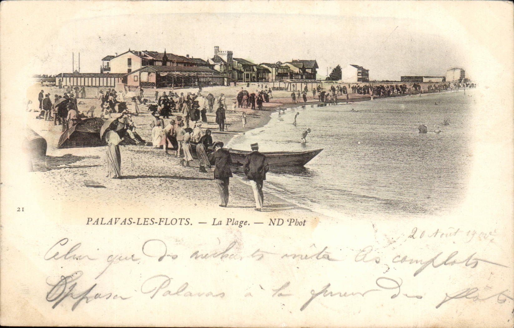 Palavas Floods - the Beach - CPA